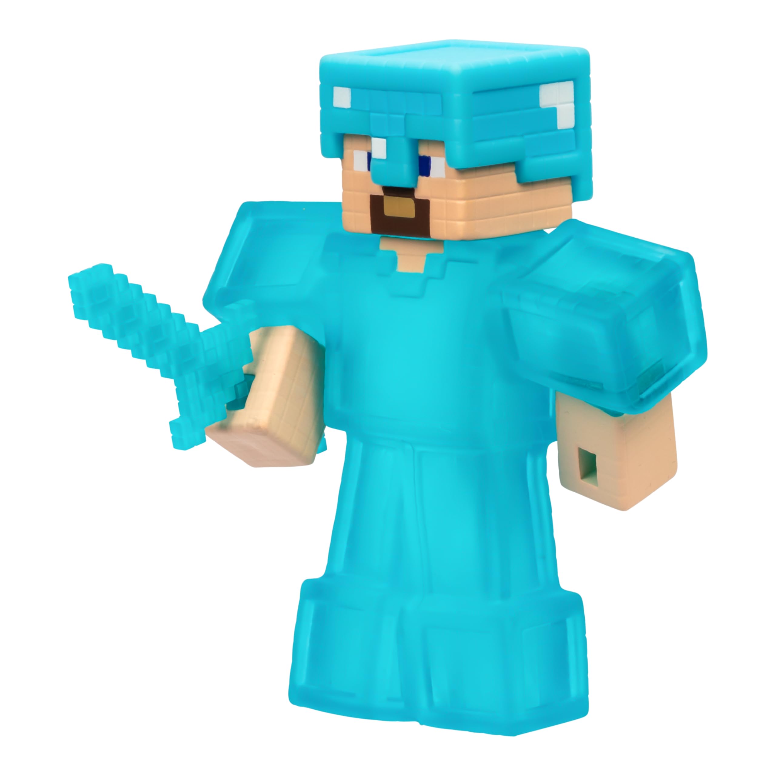 Heroes of Goo Jit Zu Minecraft Steve Figure - Stretchy Squishy Collectible with Diamond Piece, 4+ Years 3