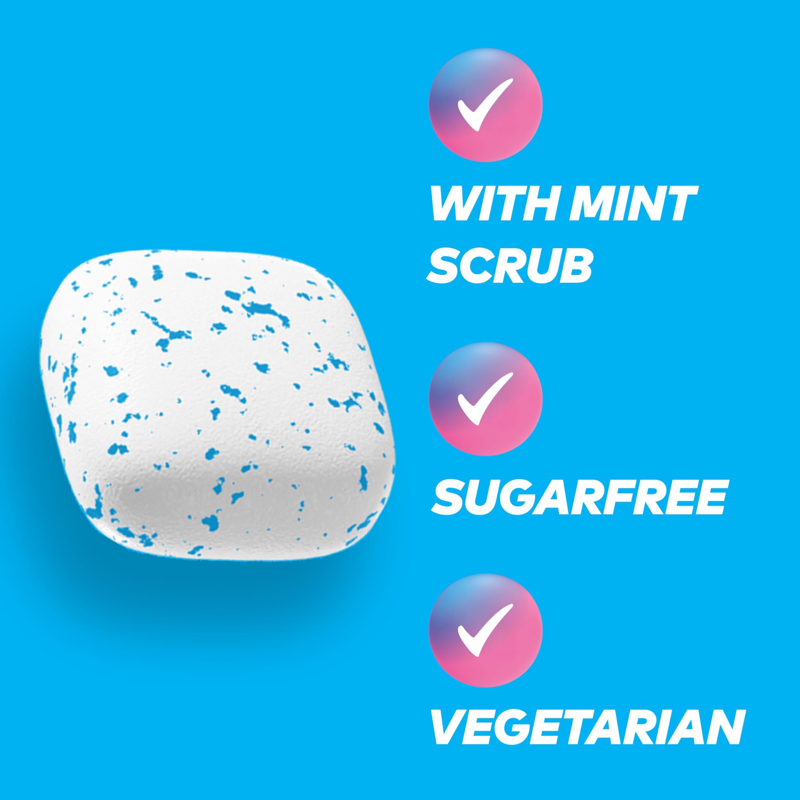 Extra Deep Clean Mint Scrub Sugar Free Chewing Gum | Bulk Case 16 Packs (112 Pieces Total) 6