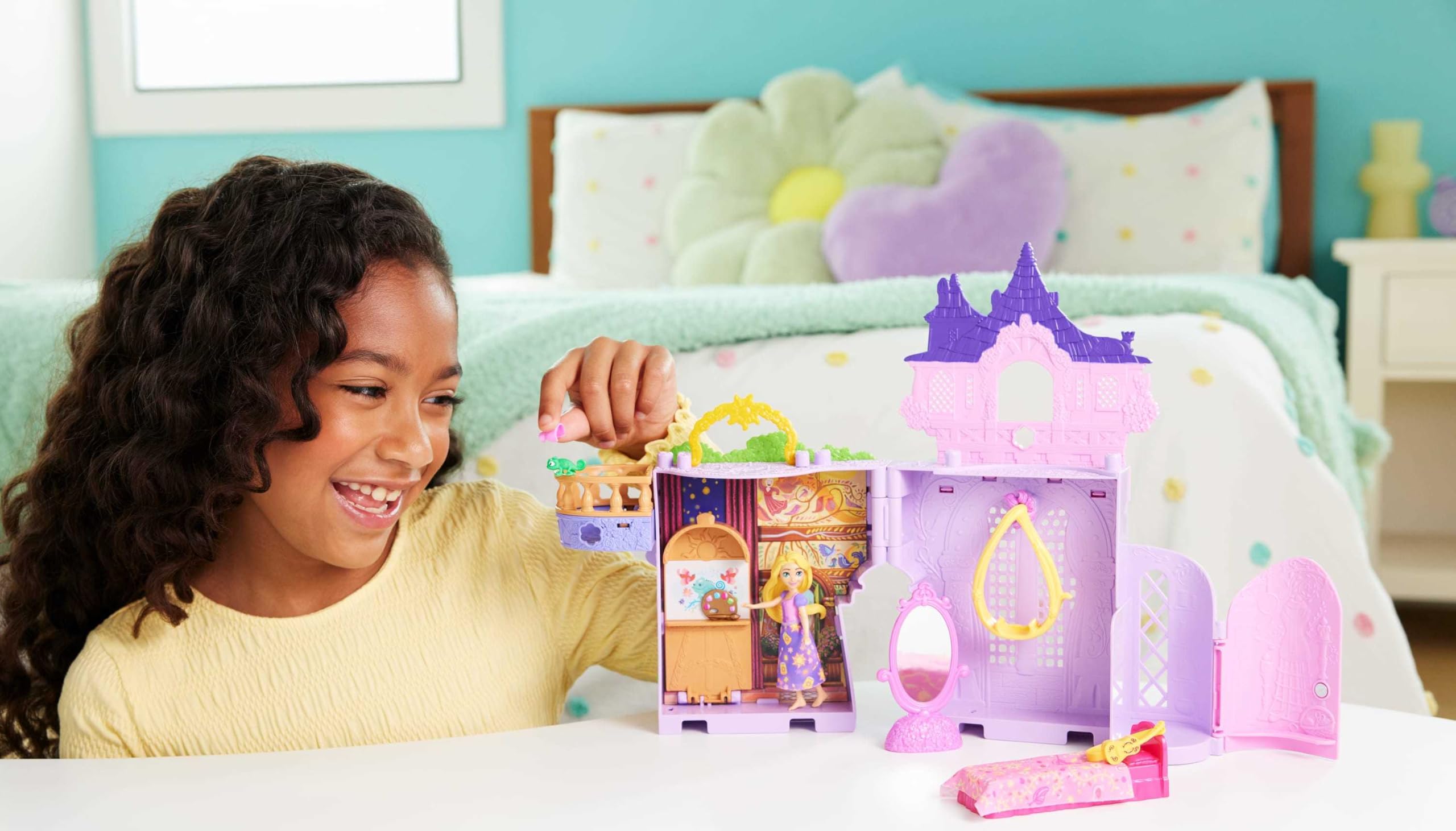 Mattel Disney Princess Rapunzel Storytime Stackers Doll House Playset - Tower with Doll, Pascal Figure & 7 Accessories 3