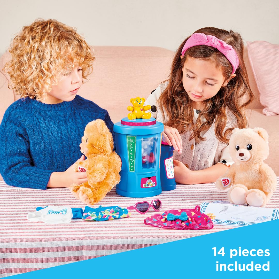 Casdon Build-A-Bear Workshop Toy Stuffing Station | Includes 2 Bears & Outfits | Ages 3+ 4