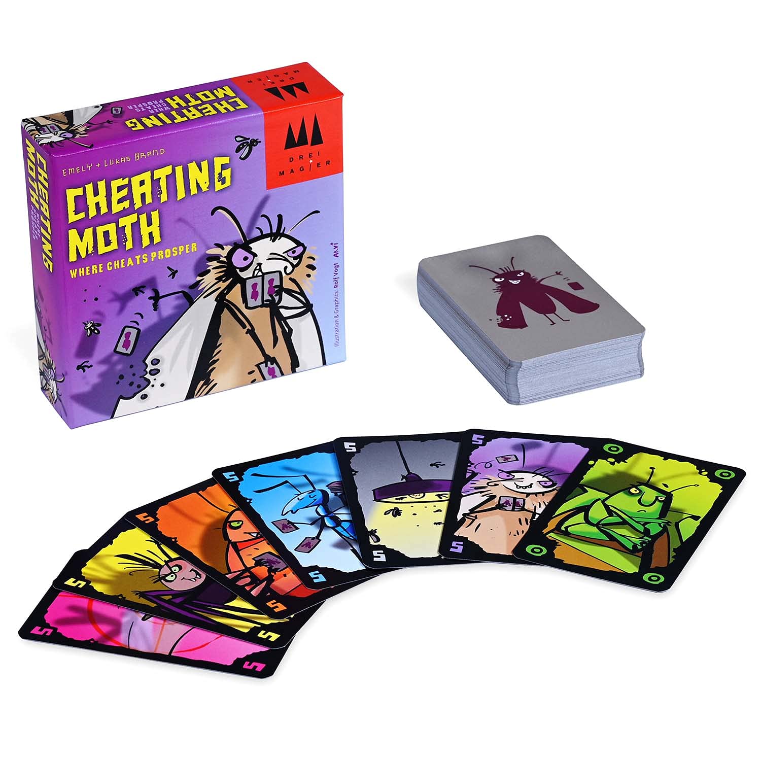 Coiledspring Games Cheating Moth Card Game - 3-5 Players | Ages 7+ | 20 Min Playtime