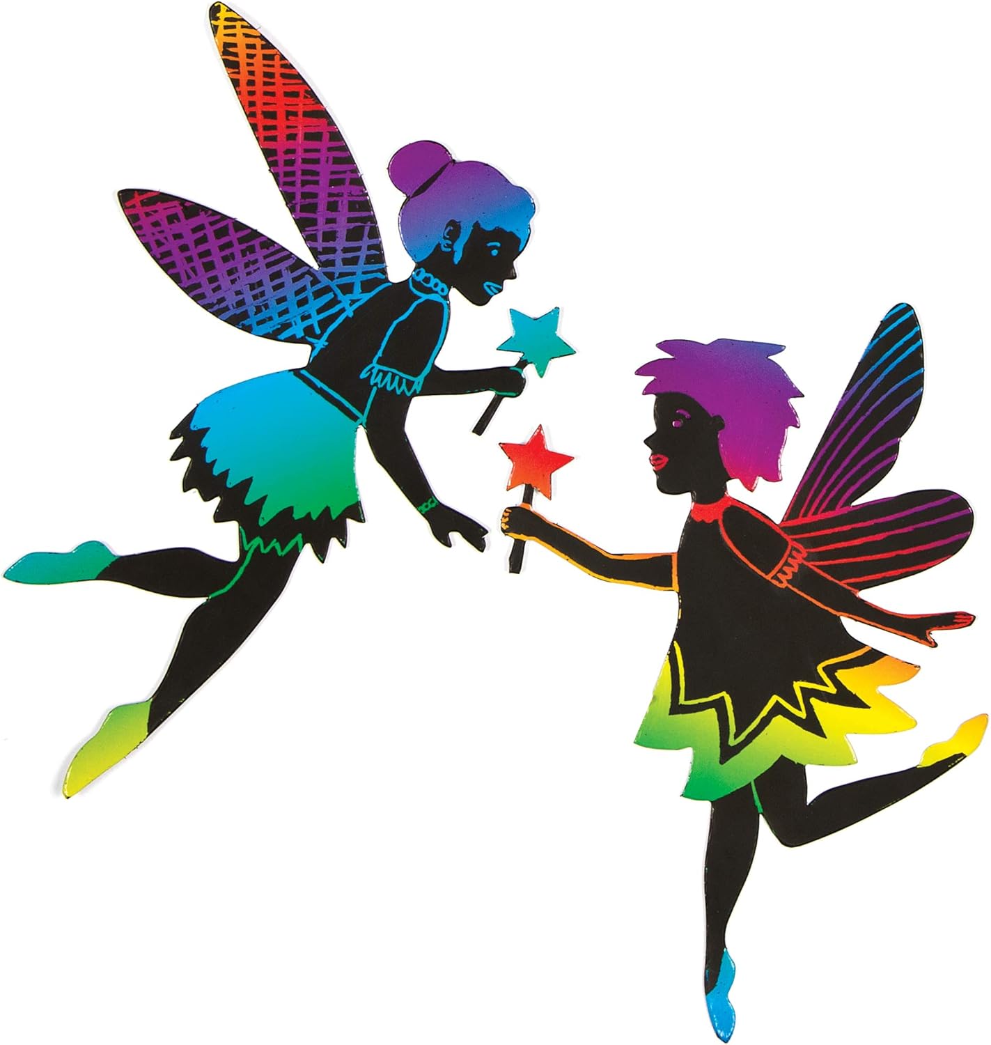 Baker Ross Fairy Scratch Art Magnets - Arts & Crafts Kit for Kids, Ages 3+ 3