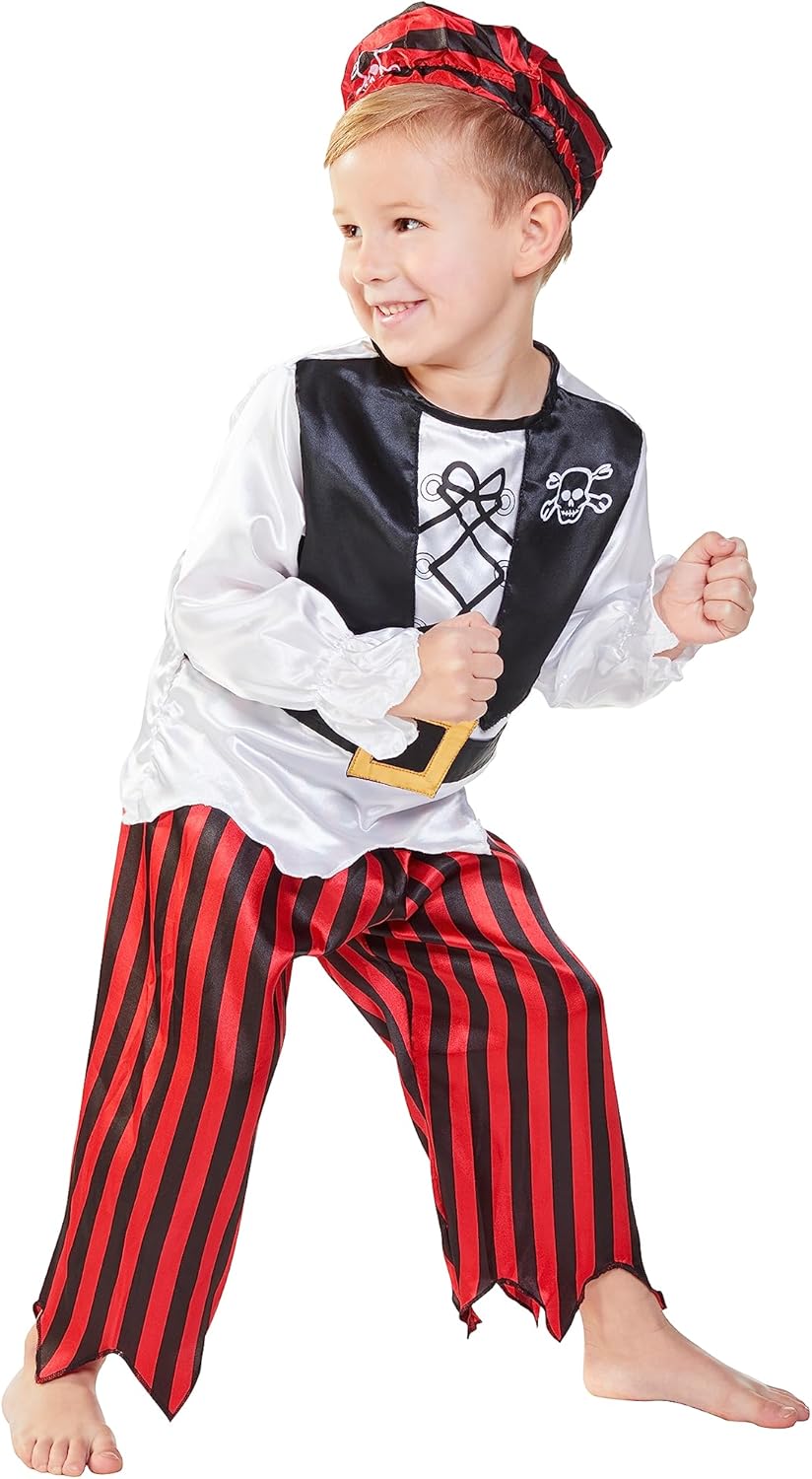 Raggy Pirate Boy Costume - Rubies - Unisex Kids Fancy Dress - Age 3-4 Years 5
