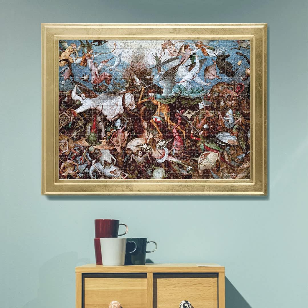 Clementoni 1000-Piece Jigsaw Puzzle - La Caída de los Angeles Rebeldes by Bruegel 3
