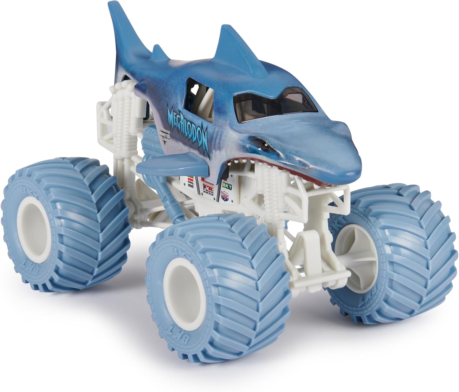 Monster Jam 1:24 Scale Die-Cast Megalodon Truck - Official BKT Tyres & Working Suspension 4