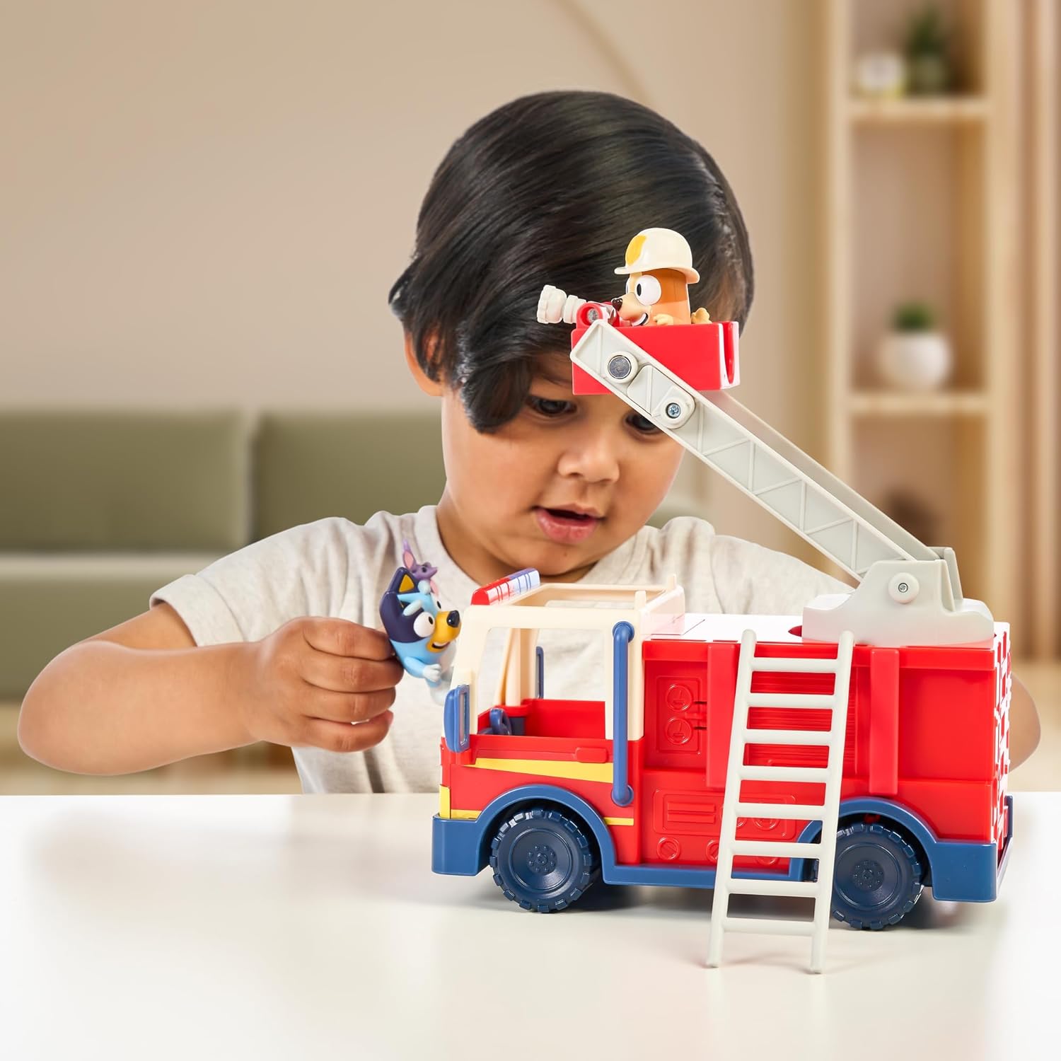 Bluey Firetruck Playset - Includes Firefighter Bingo & Bob Bilby, Ages 3+ 7