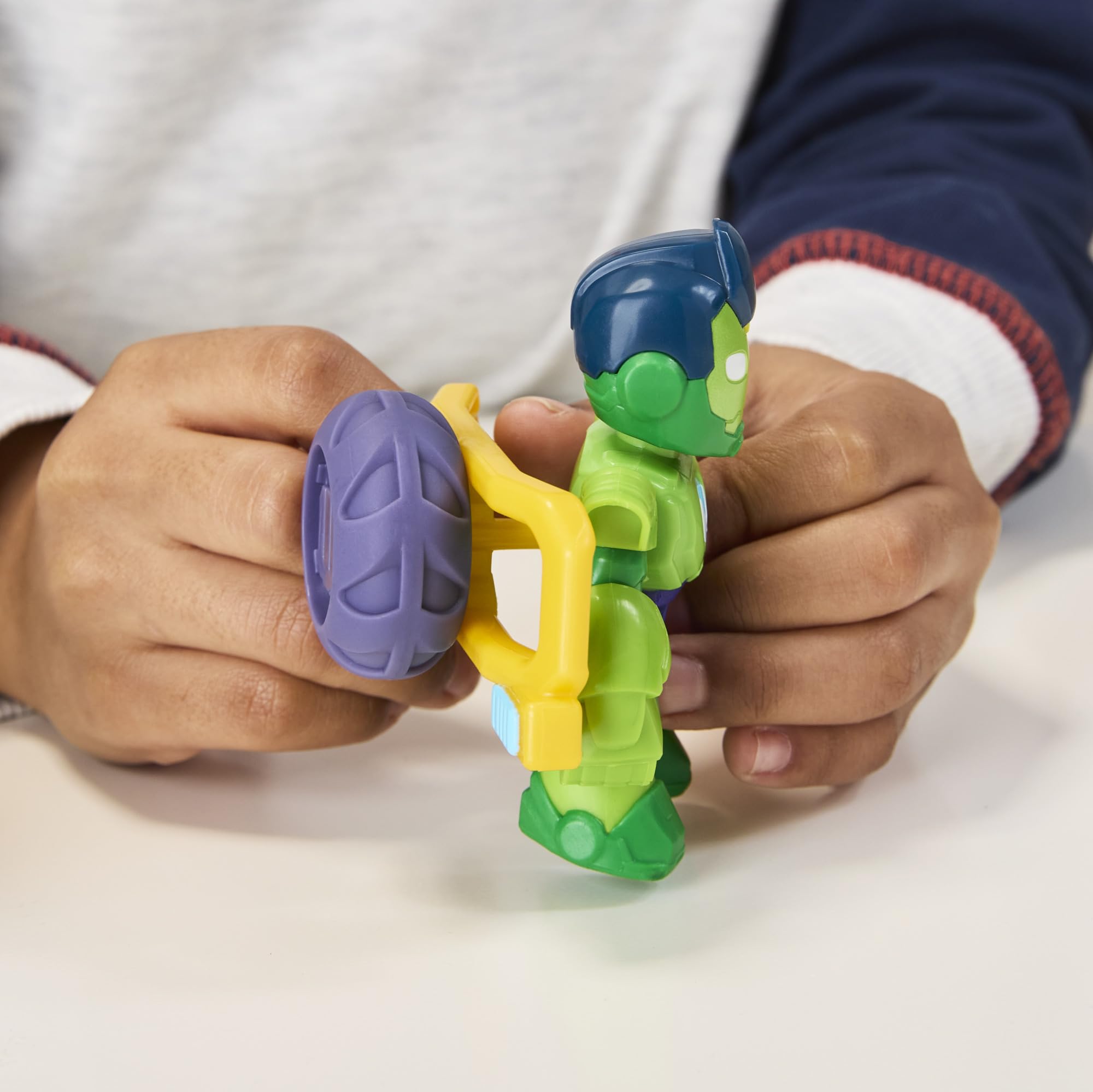 Iron Hulk Action Figure & Vehicle Toy Set - 3 Inch Poseable Figure with 2-in-1 Armour Accessory 7