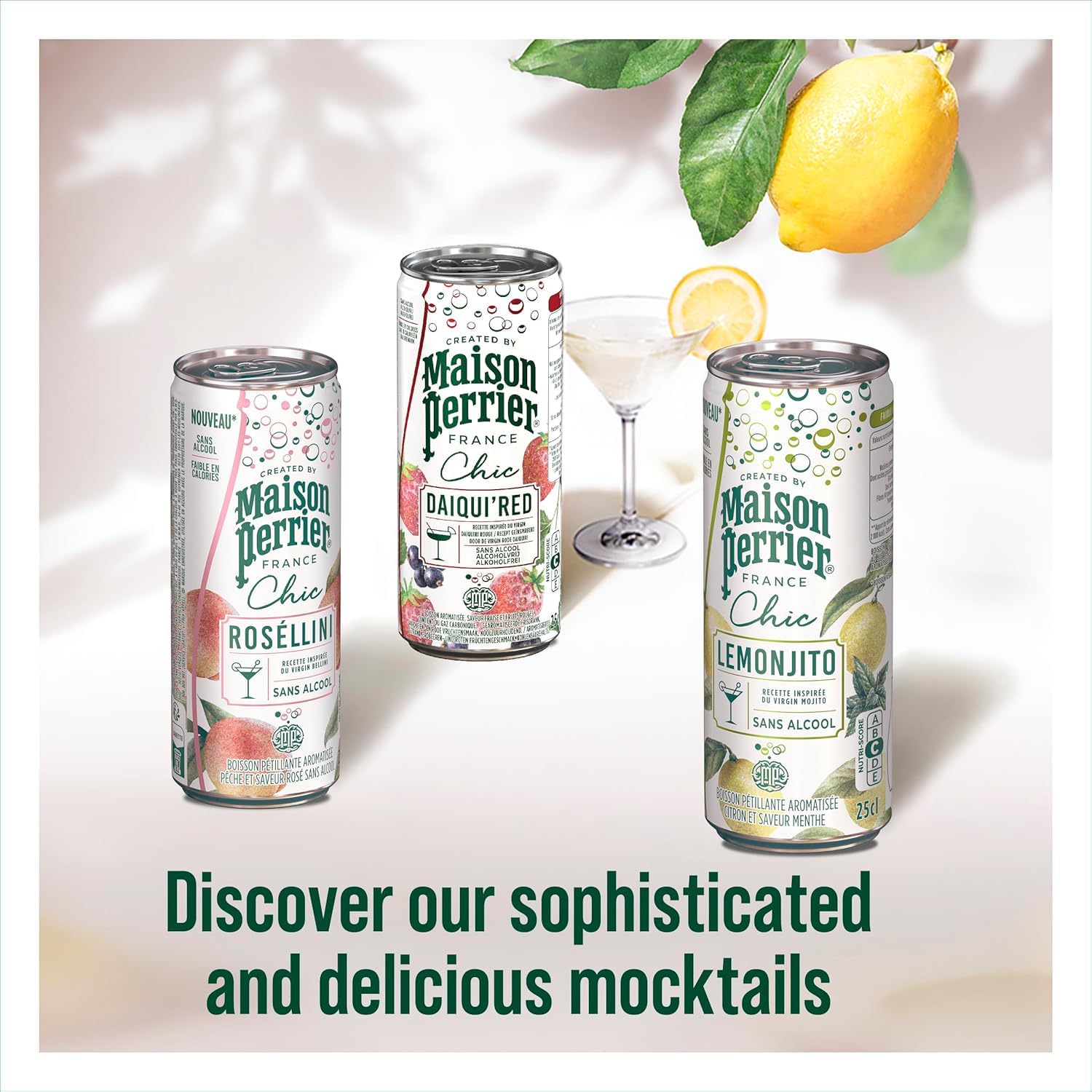 Maison Perrier Chic Daiqui'red Non-Alcoholic Aperitif Mocktail | 4 x 250ml Cans 4