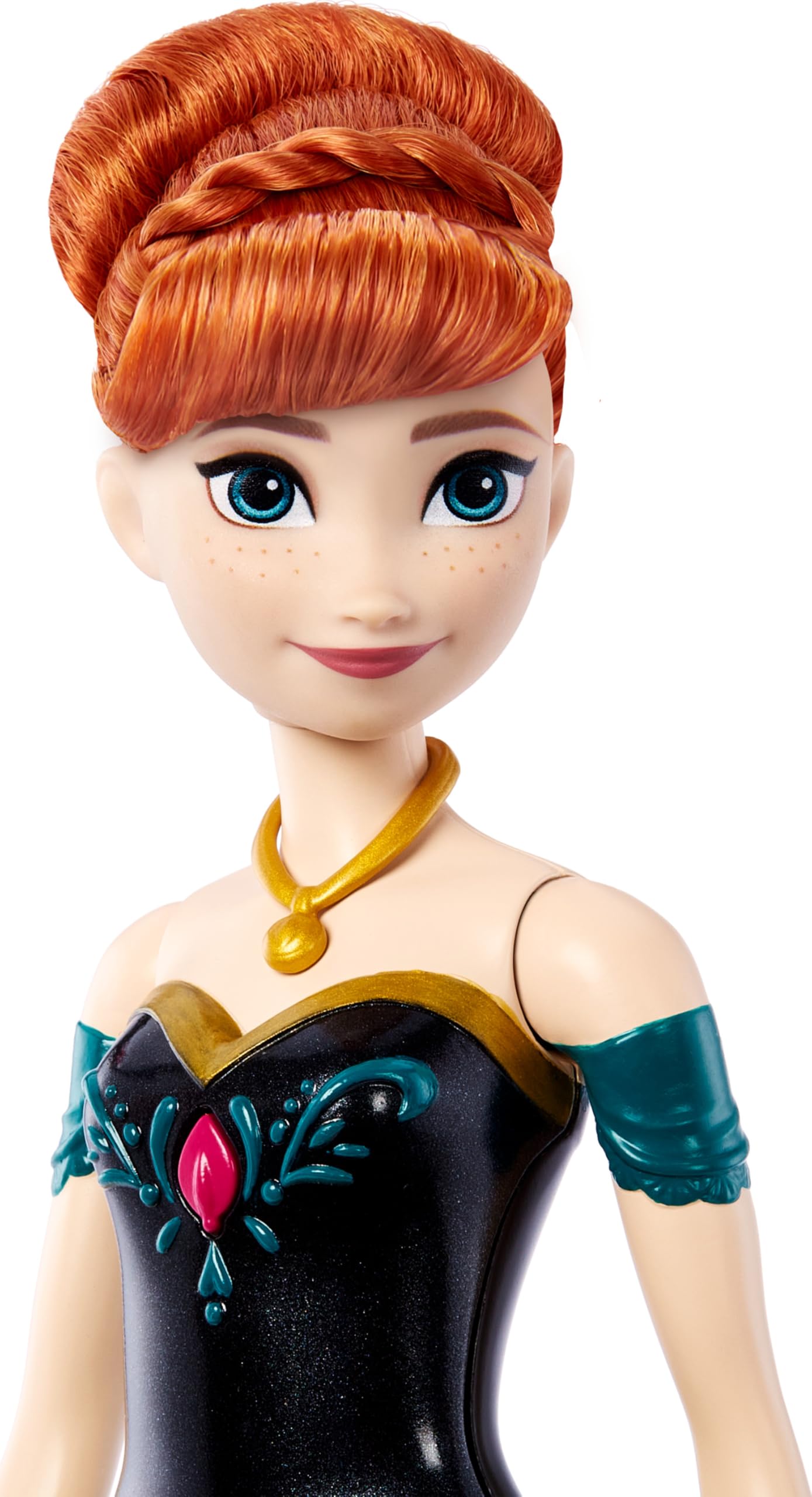 Disney Frozen Singing Anna Doll - Plays 'For the First Time in Forever' Song, Wears Signature Castle Outfit, Soft Brushable Hair, Ages 3+, HLW56 3