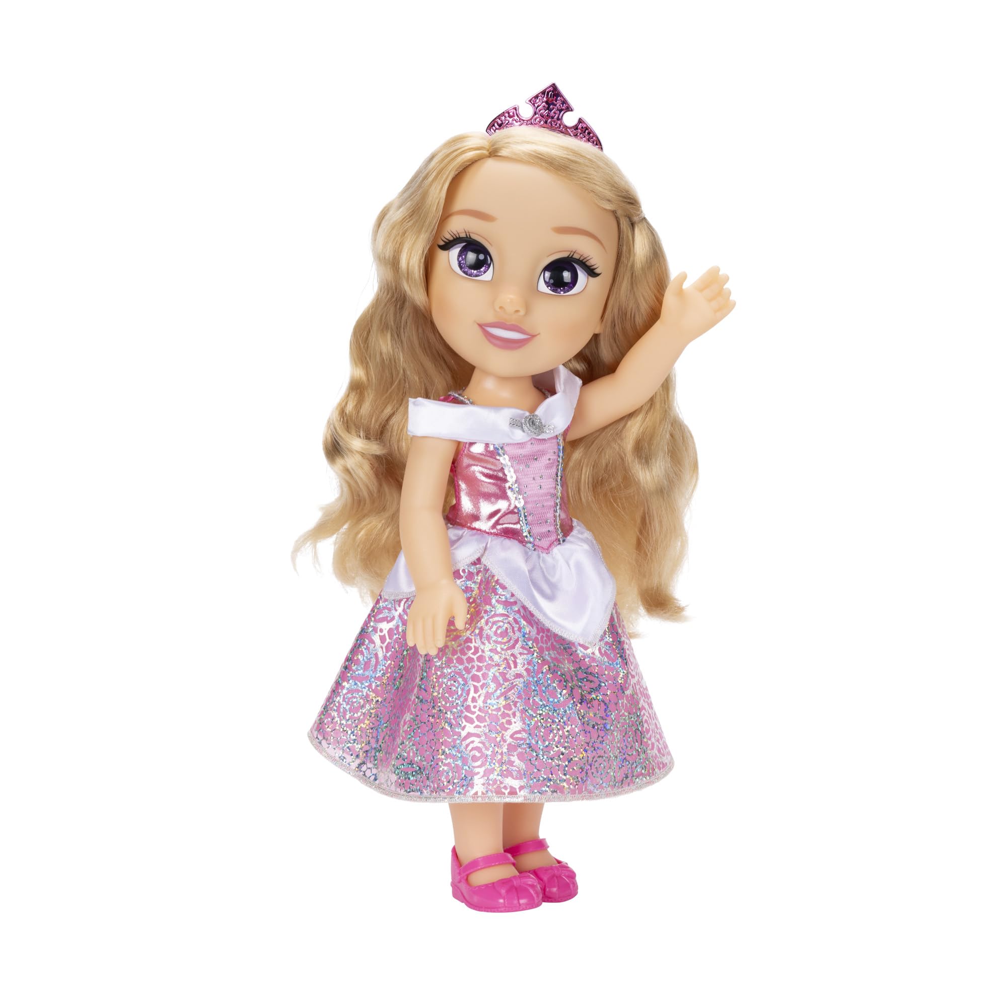 Disney Princess Aurora Fashion Doll - 14" Shimmery Holofoil Dress with Brush & Tiara, Ages 3+ 7