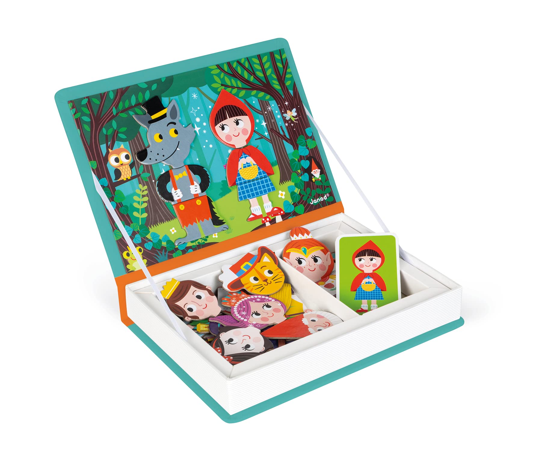 Janod Magneti'Book Story Book - 40-Piece Magnetic Educational Set for Ages 3+ 7