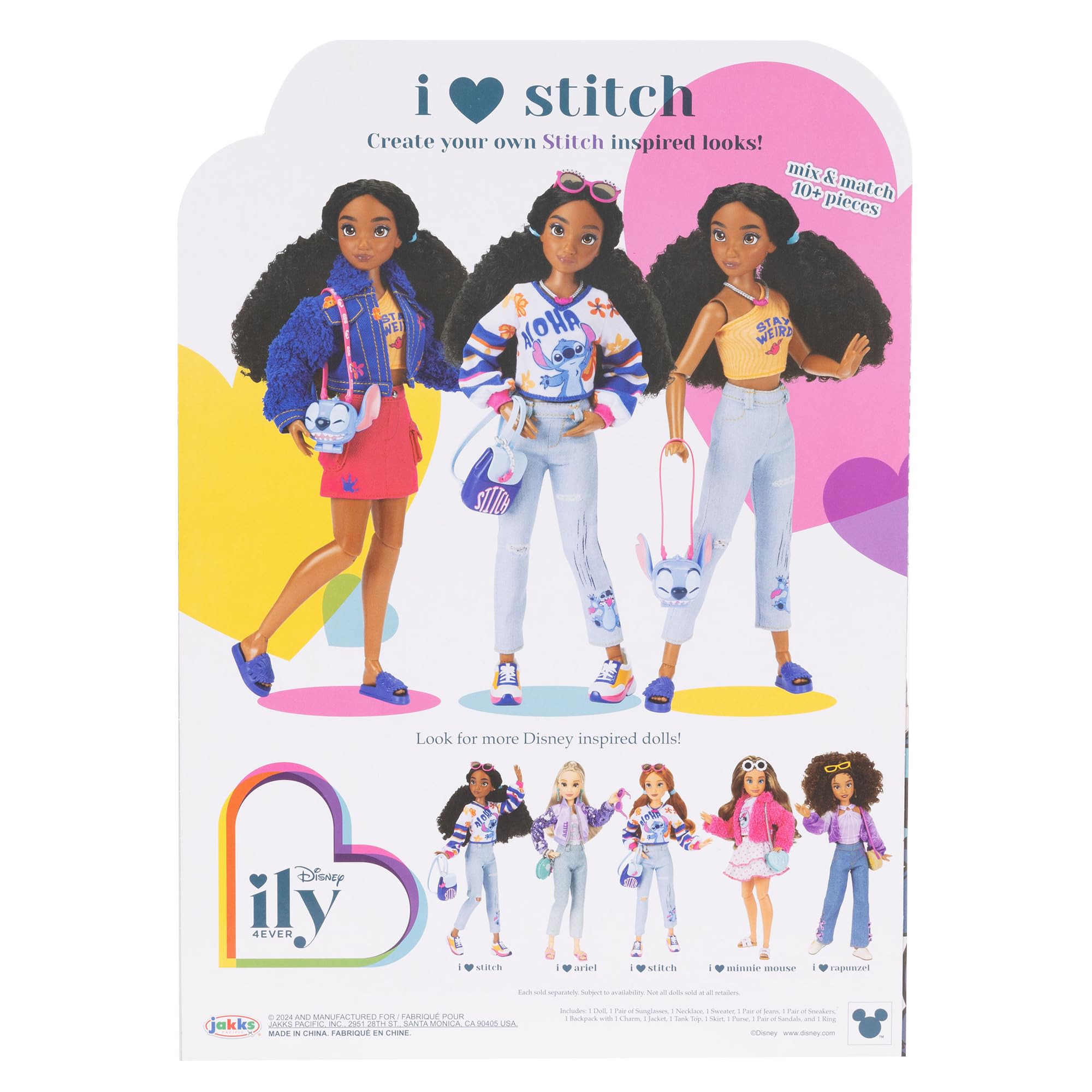 Disney ily 4EVER Stitch Fashion Doll - 11.5" Tall with Kinky Hair & Mix-and-Match Outfits 3