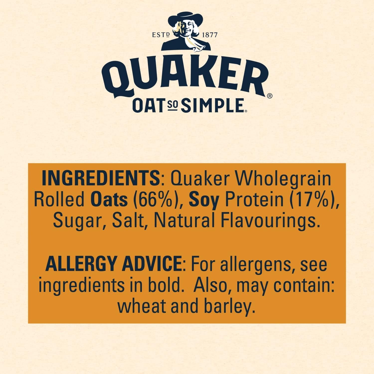 Quaker Oat So Simple Protein Golden Syrup Porridge, 8x43g 17