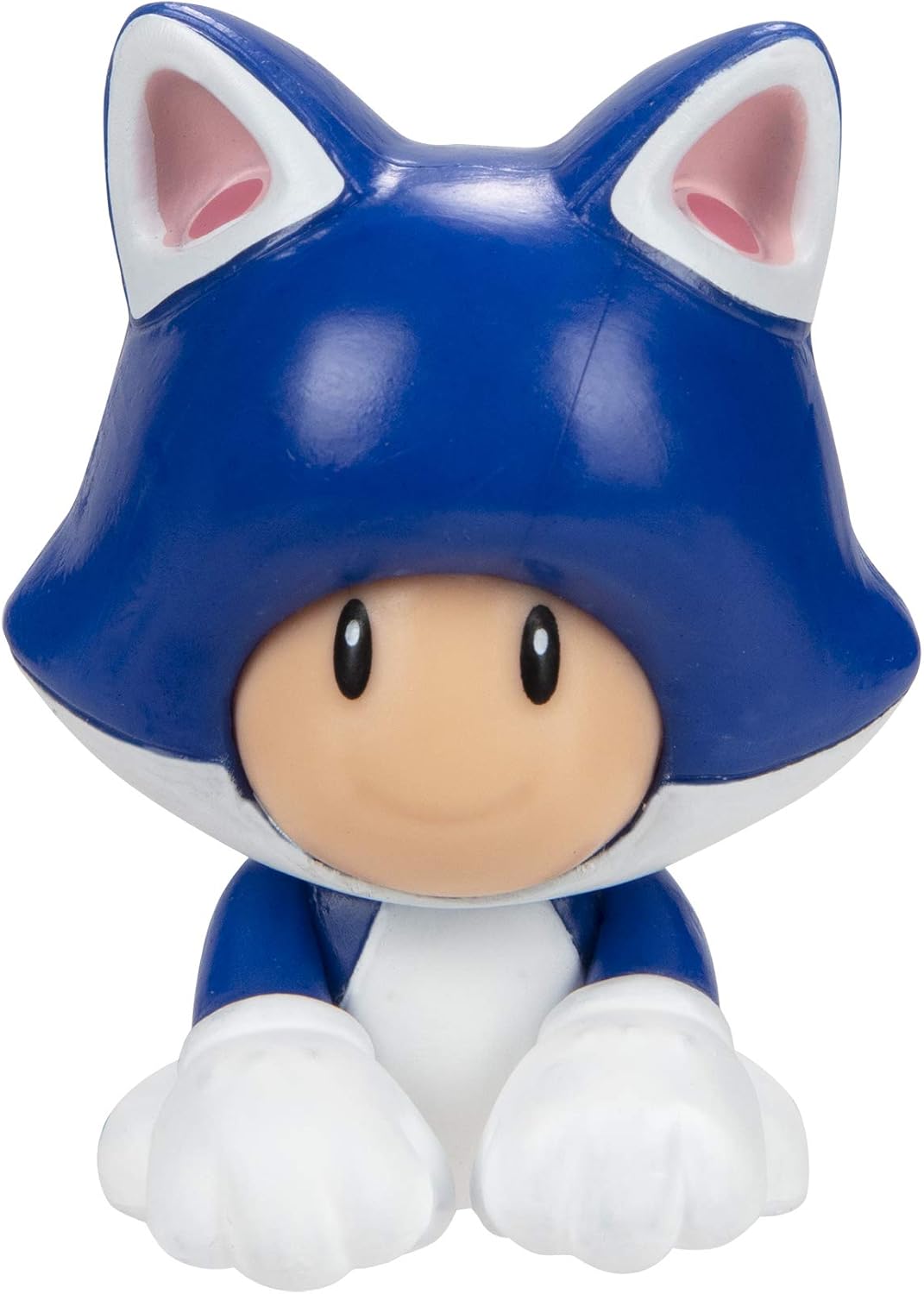 Super Mario Action Figure 2.5 Inch Cat Toad Collectible Toy - 4 Points of Articulation, Ages 3+