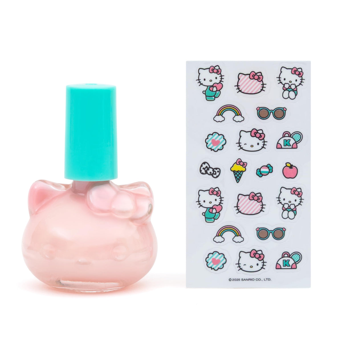 Hello Kitty Nail Polish & Sticker Set - Pink, Water-Based, Peel-Off | Ages 3+