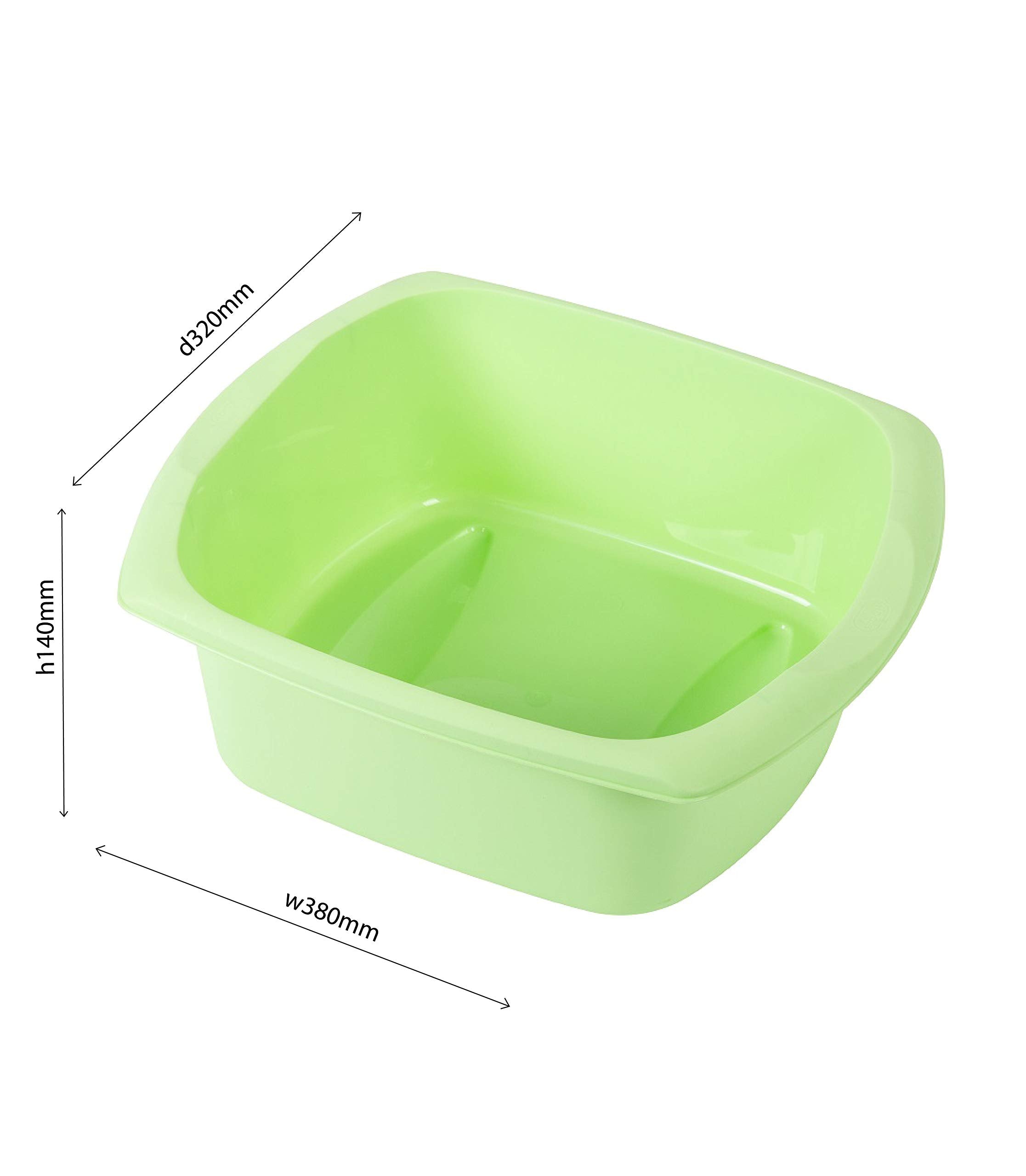 Addis Rectangular Washing up Bowl - Large Family Size, 9.5 Litre Capacity | Metallic Silver 3