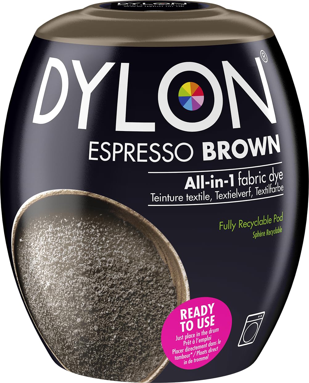 Dylon Washing Machine Fabric Dye Pod - Espresso Brown, 350g