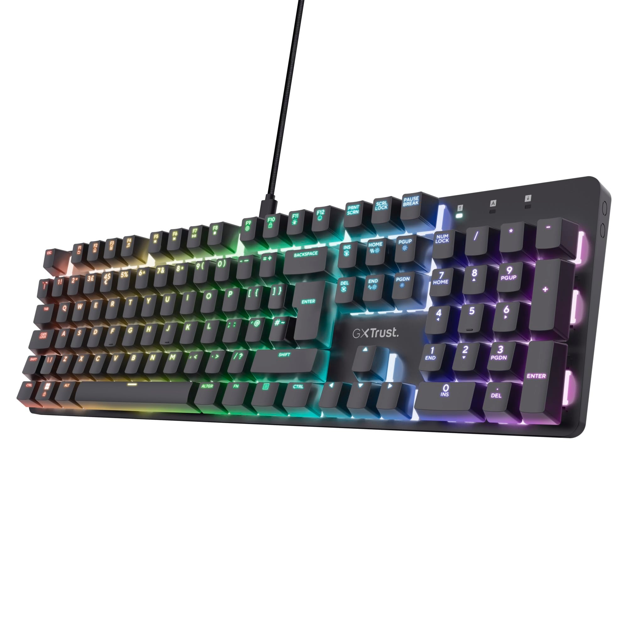 GXTrust GXT 871 Zora Mechanical Gaming Keyboard - UK Layout, RGB Illumination, Aluminium Top Plate 2