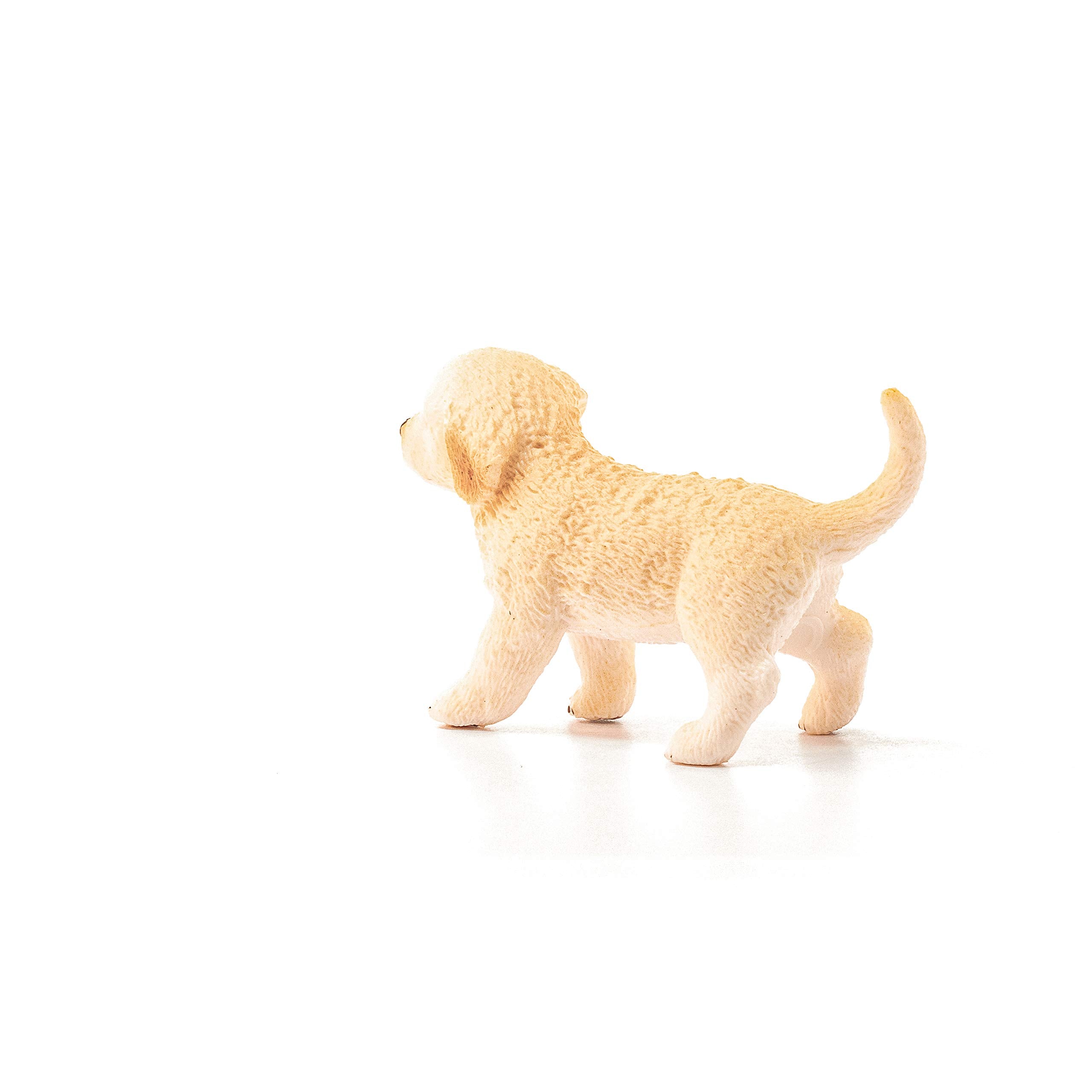 Schleich 16396 Golden Retriever Puppy Figurine - Individually Hand-Painted, Lifelike Farm World Toy for Kids 3