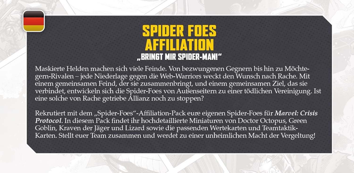 Atomic Mass Games Marvel Crisis Protocol: Spider Foes Affiliation Pack Miniaturenspiel (CP148) 5