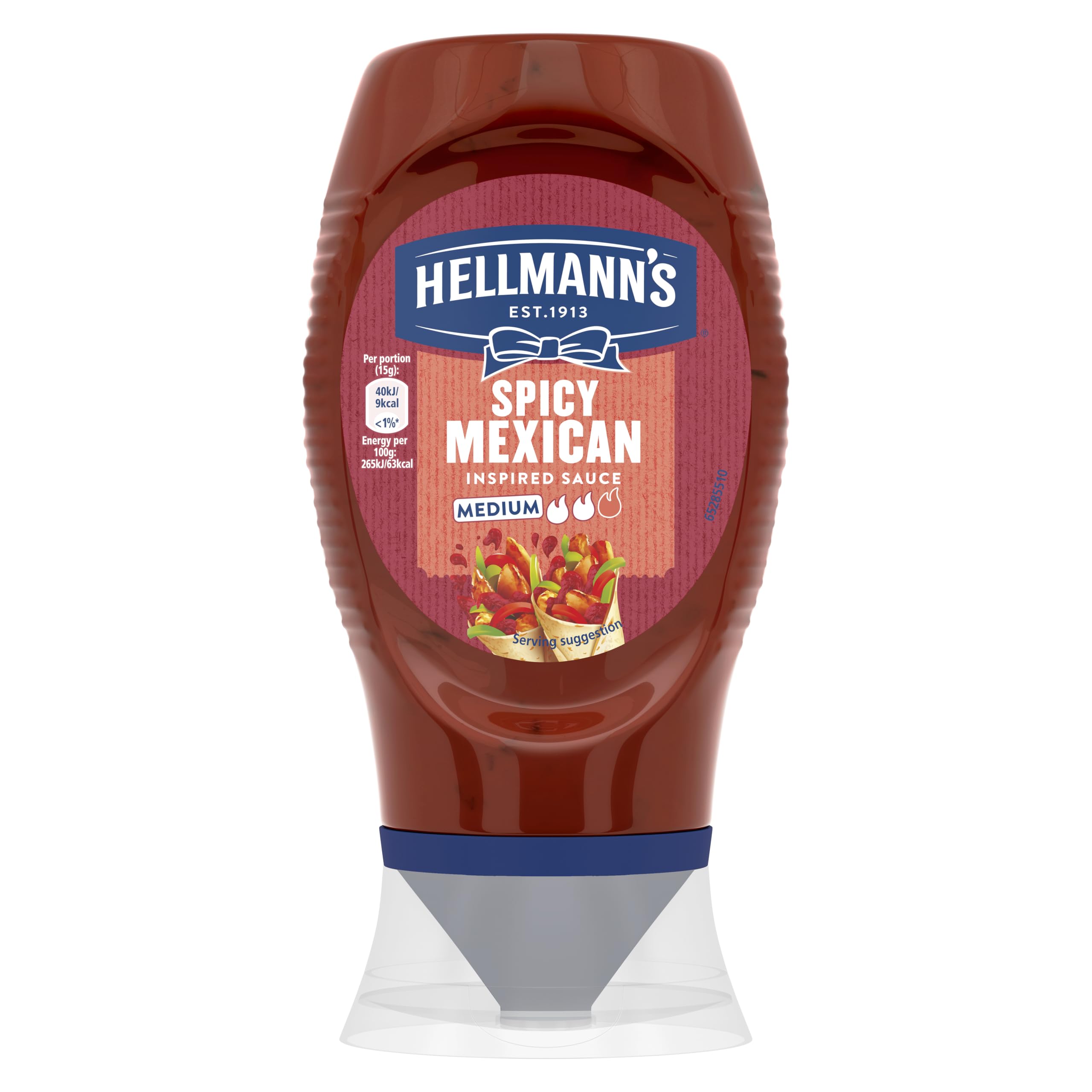 Hellmann's Spicy Mexican Sauce - Medium Heat, Vegan, 250g Squeeze Bottle