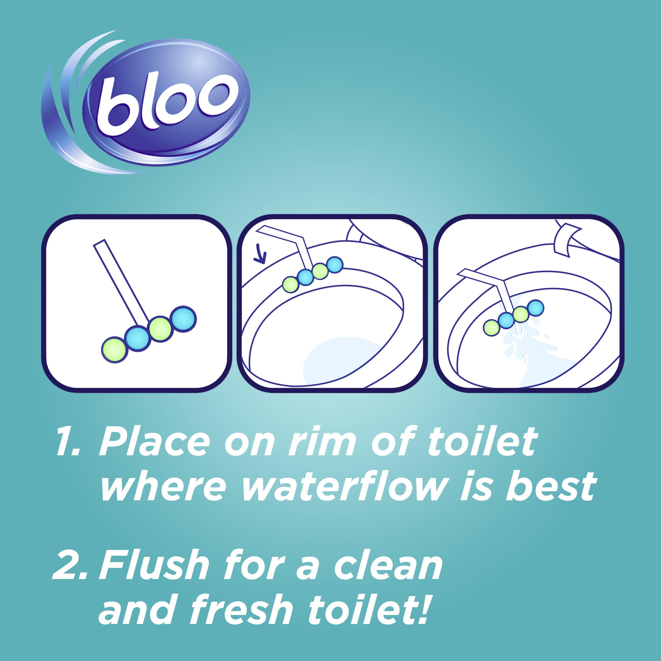 Bloo - Cuban Coconut Toilet Rim Block (50g) for Long-Lasting Freshness & Cleanliness