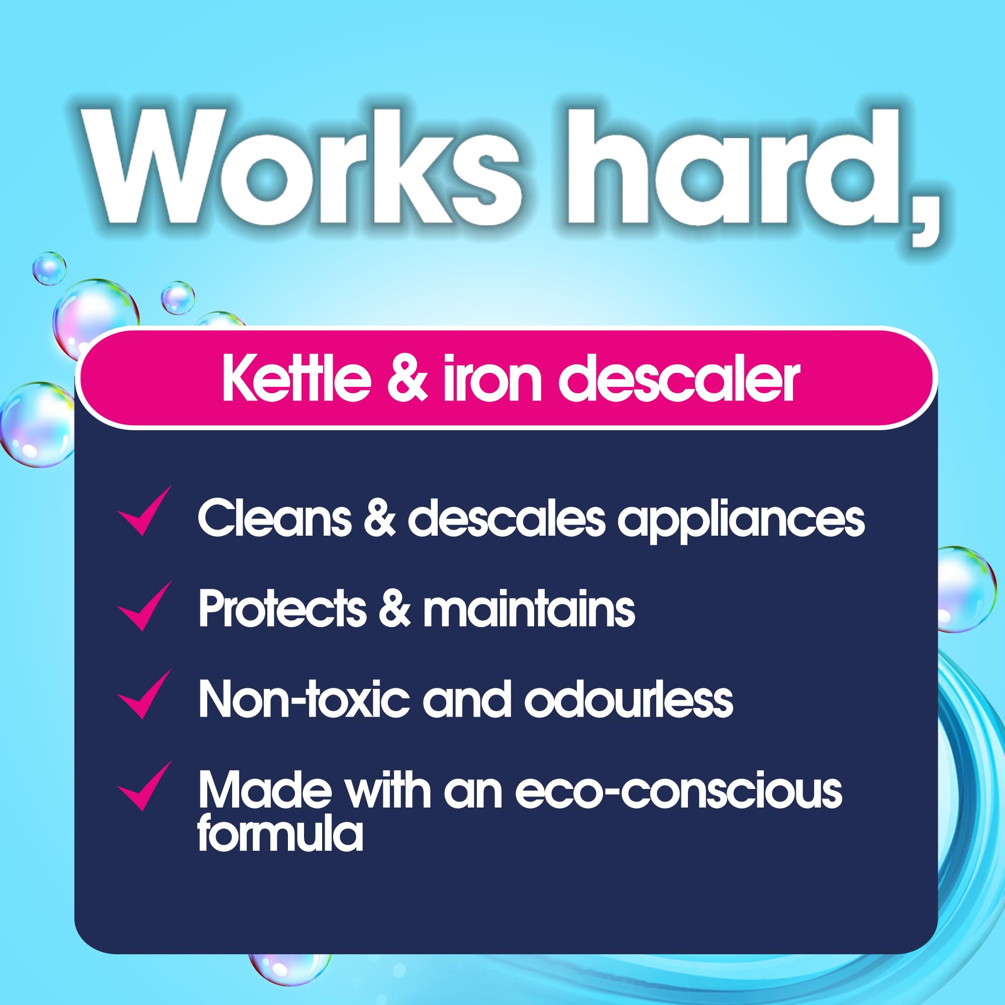 Ecozone Kettle & Iron Descaler - Removes Limescale | 3 Count Sachets | Lemon Scent 3