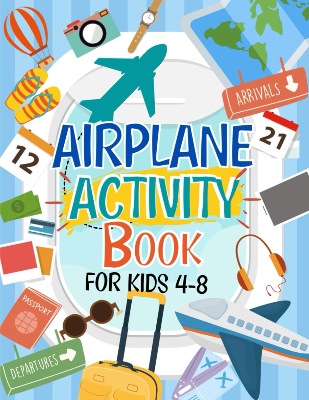 Activity Bandits Airplane Activity Book for Kids Ages 4-8 | Travel & Holiday Fun | Paperback