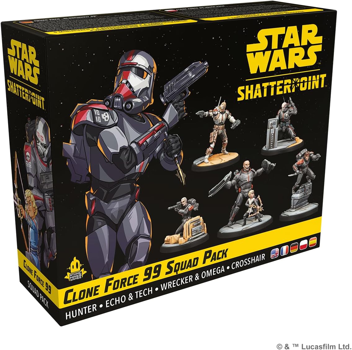 Atomic Mass Games Star Wars: Shatterpoint Clone Force 99 Squad Pack Miniatures Game