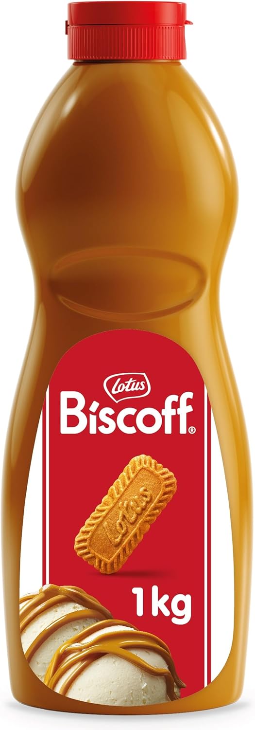 Biscoff - Sweet Spread Topping - Caramelised Biscuit Flavor - 1L Squeeze Bottle