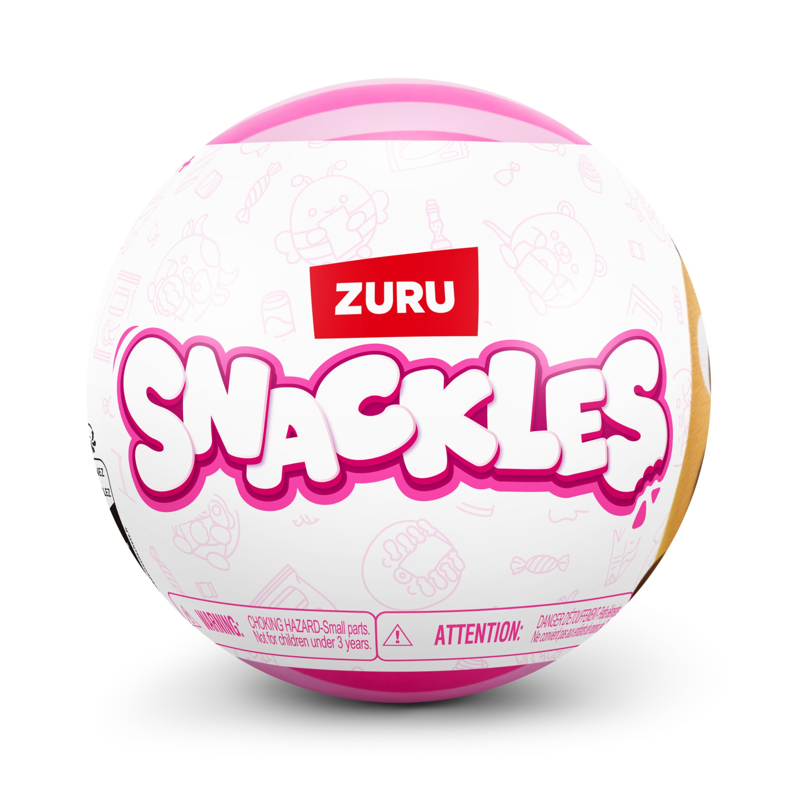 Snackles Series 3 5-inch Plush with Snack Accessory by ZURU | Polyester | Ages 3+