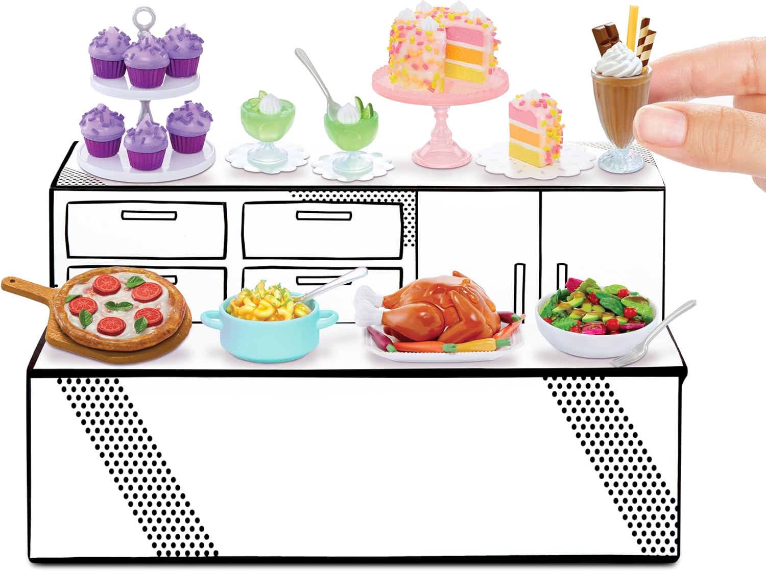 MGAs Miniverse Make It Mini Mega Buffet – DIY-Spielset aus Kunstharz zum Sammeln 5