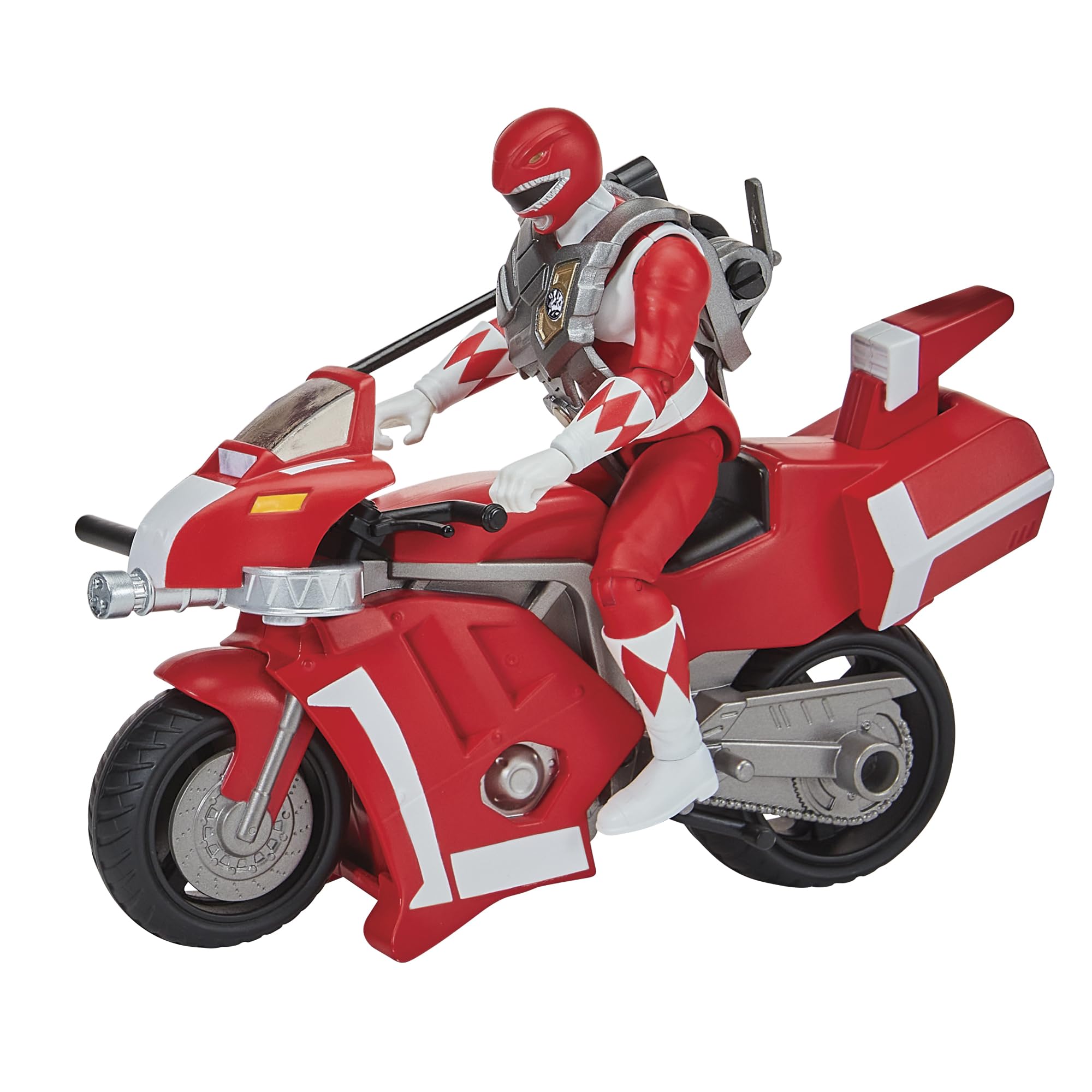 Power Rangers Mighty Morphin Re-Ignition - Tyrannosaurus Battle Bike with Red Ranger Action Figure
