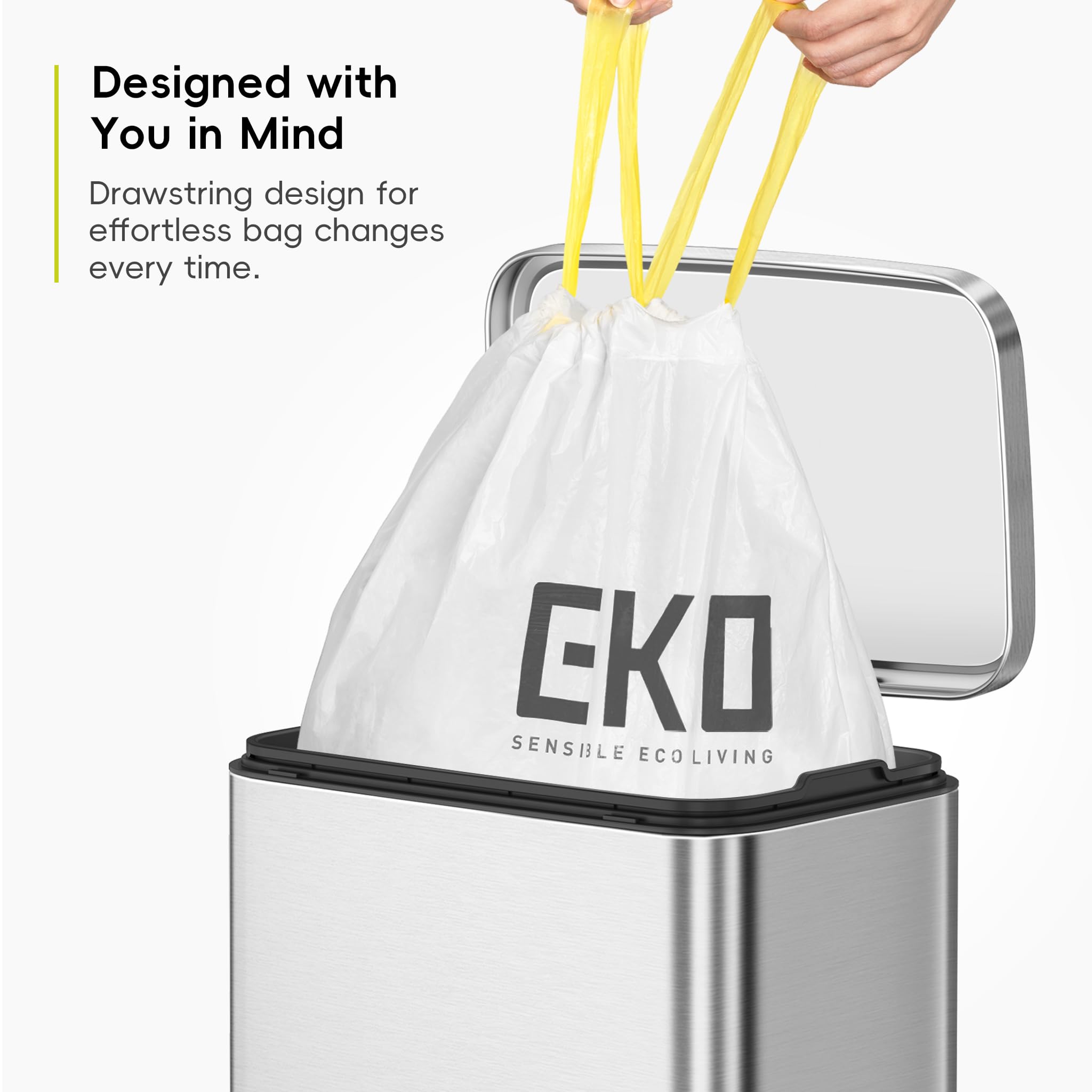 EKO Extra Strong Drawstring Bin Liners for 18-21L Kitchen Bins - 20 Bags 7