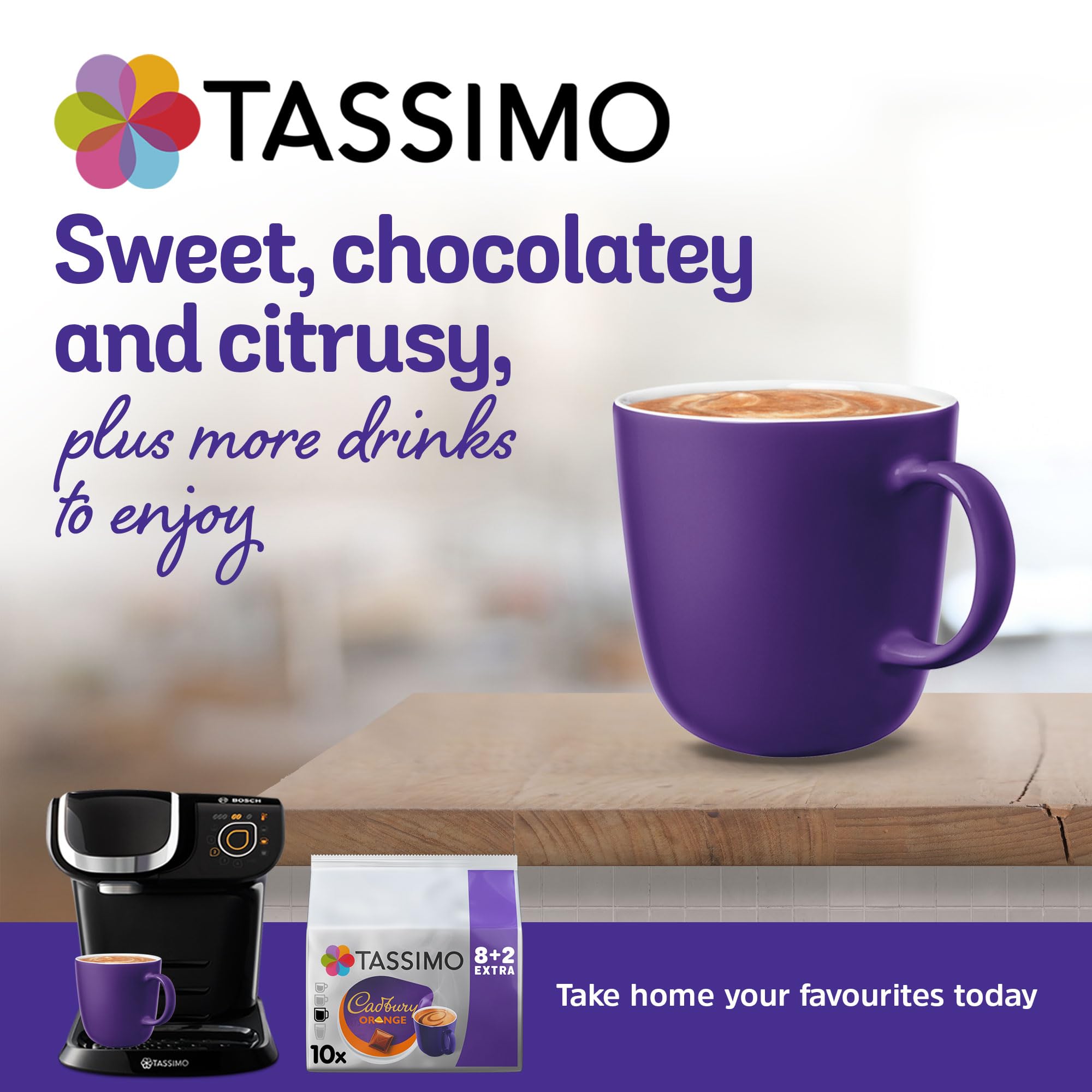 Cadbury Orange Hot Chocolate Tassimo Pods x50 (Pack of 5) - Rich Cocoa & Citrus Blend 4