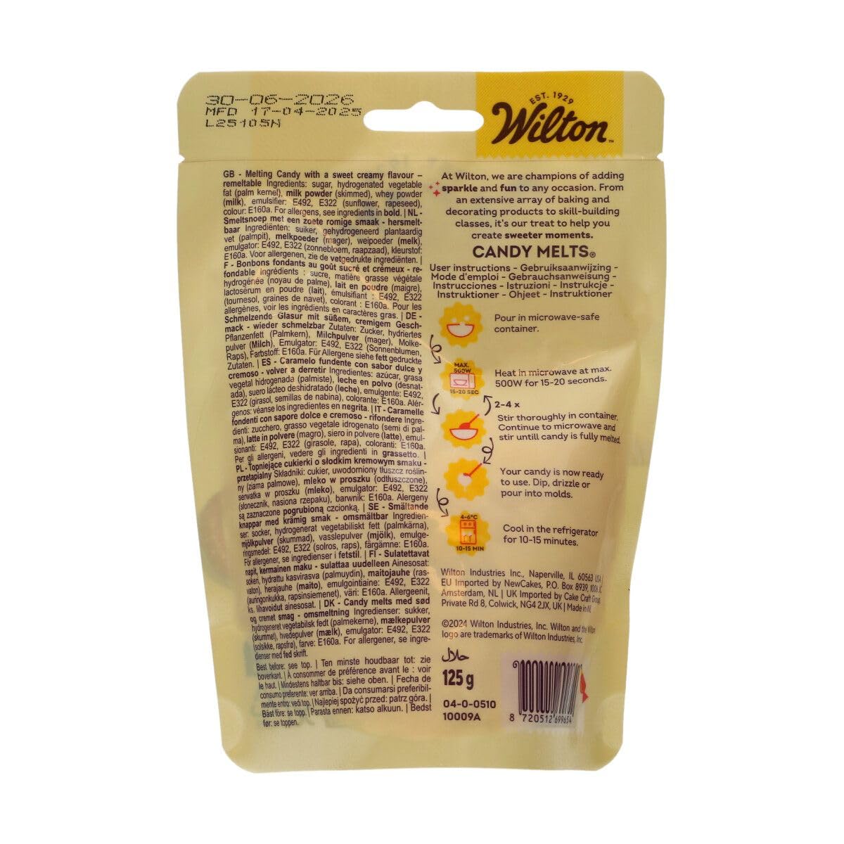 Wilton Candy Melts Yellow - Melting Candy with Sweet Creamy Flavour for Molding, Dipping & Drizzling 6