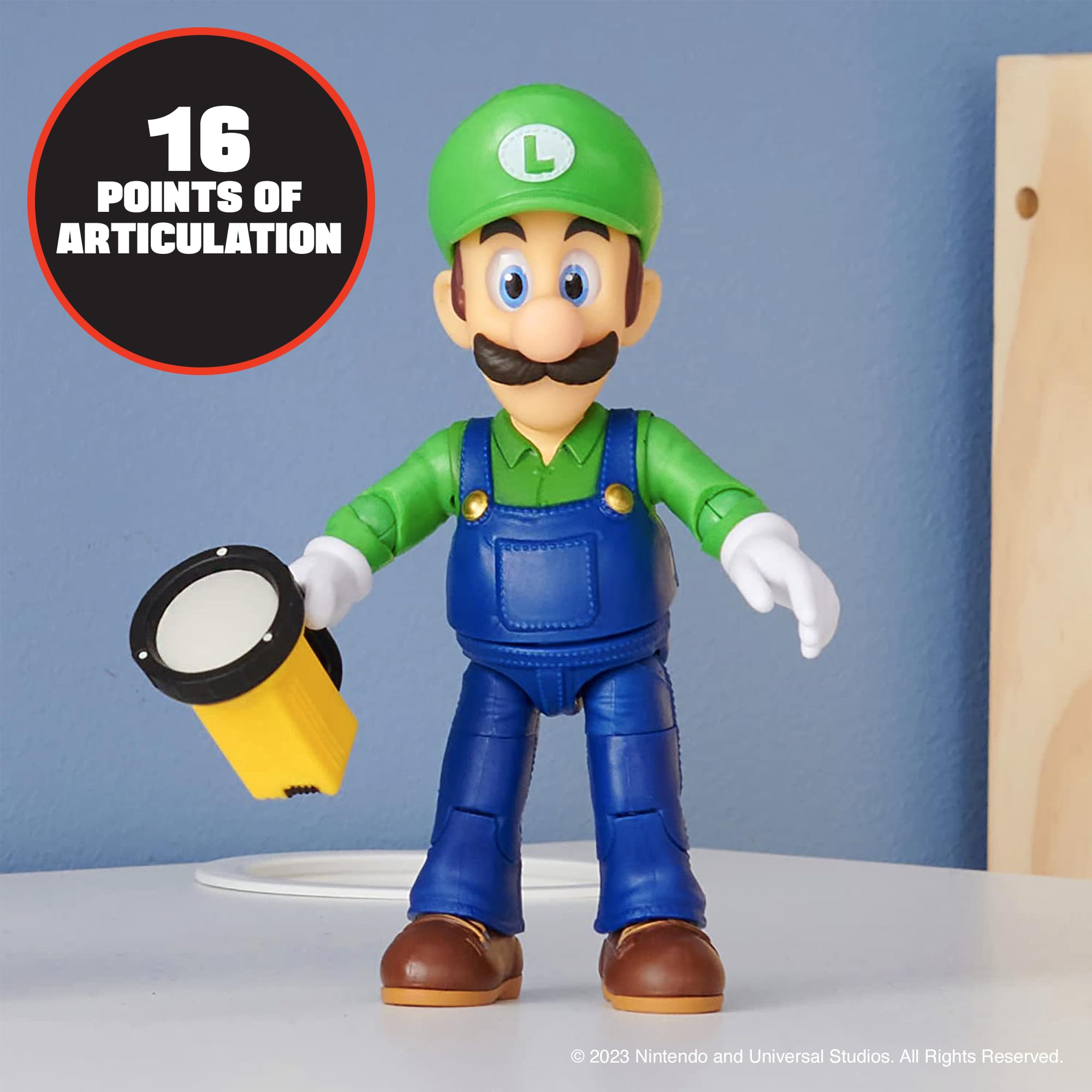 The Super Mario Bros. Movie - 5" Luigi Action Figure with Flashlight Accessory 13