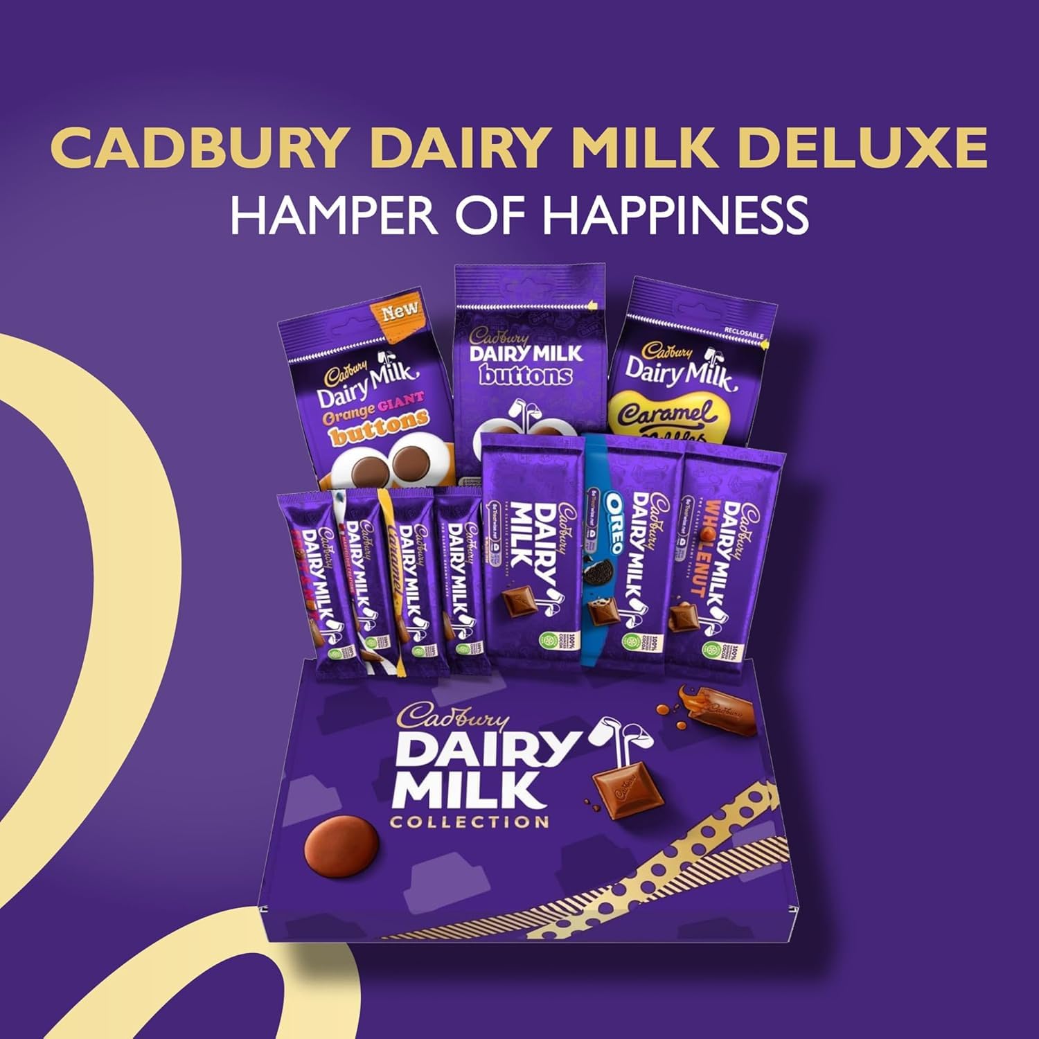 Cadbury Dairy Milk Big Night In Deluxe-Geschenkkorb mit 10 verschiedenen Schokoriegeln 4