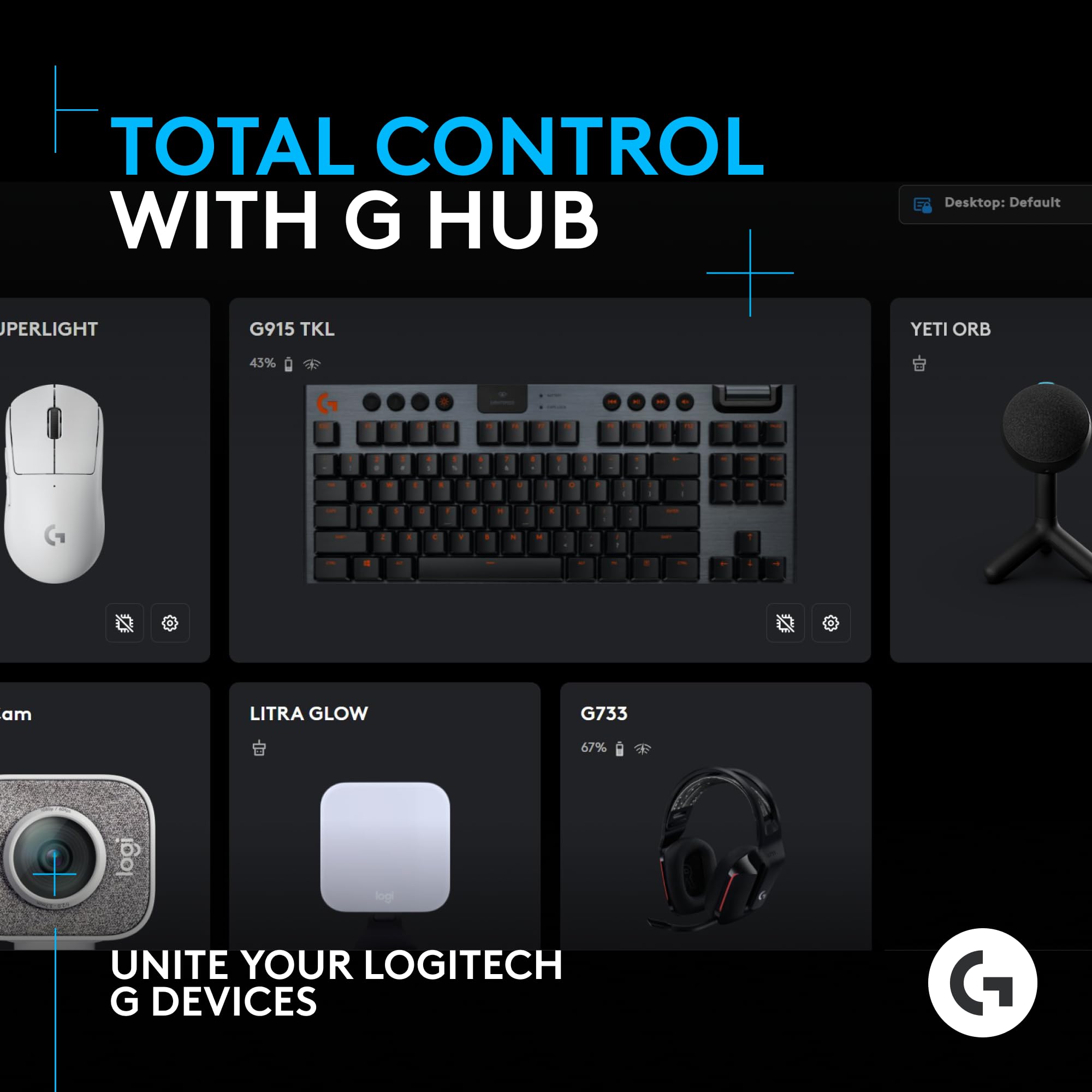 Logitech G Yeti Orb Condenser RGB Gaming Microphone with LIGHTSYNC USB Mic 6