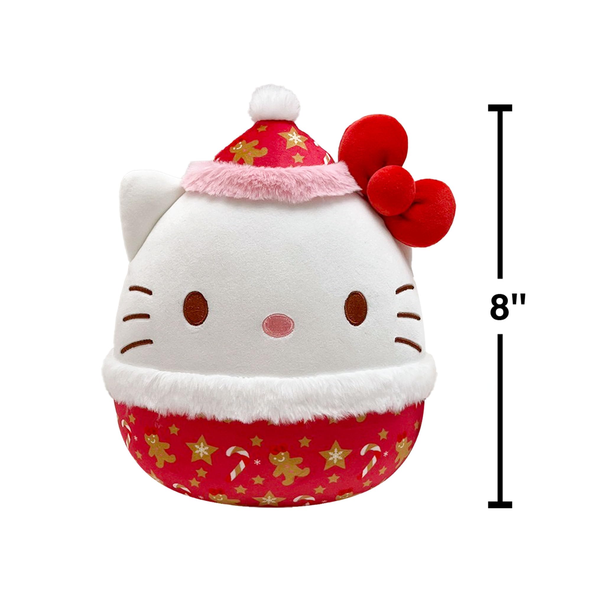 Squishmallows x Sanrio 8-Inch Hello Kitty Plush - Holiday 2025 Limited Edition Collectible Stuffed Animal for Kids 3+ 5