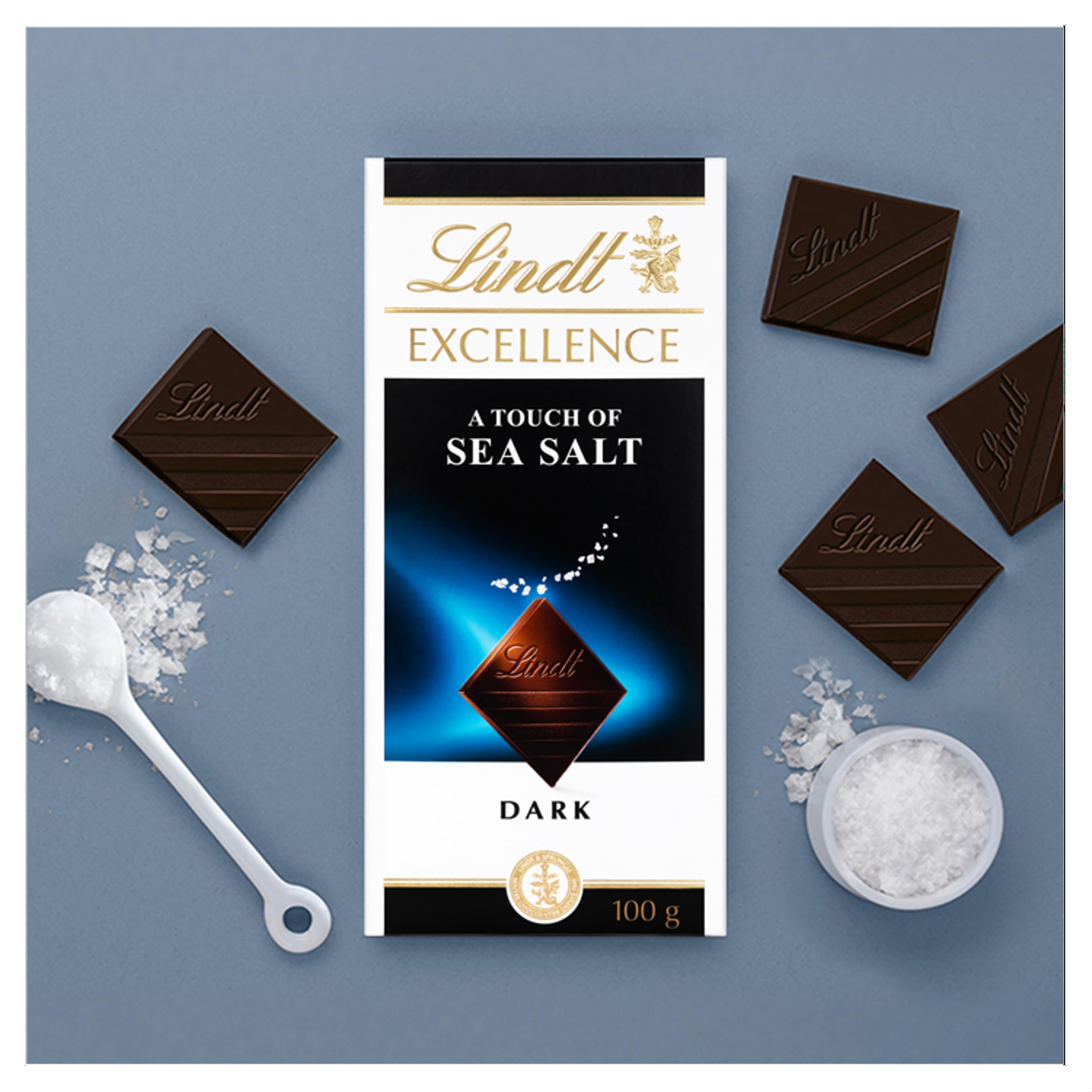 Lindt Excellence Dark Sea Salt Chocolate Bar 100g 3