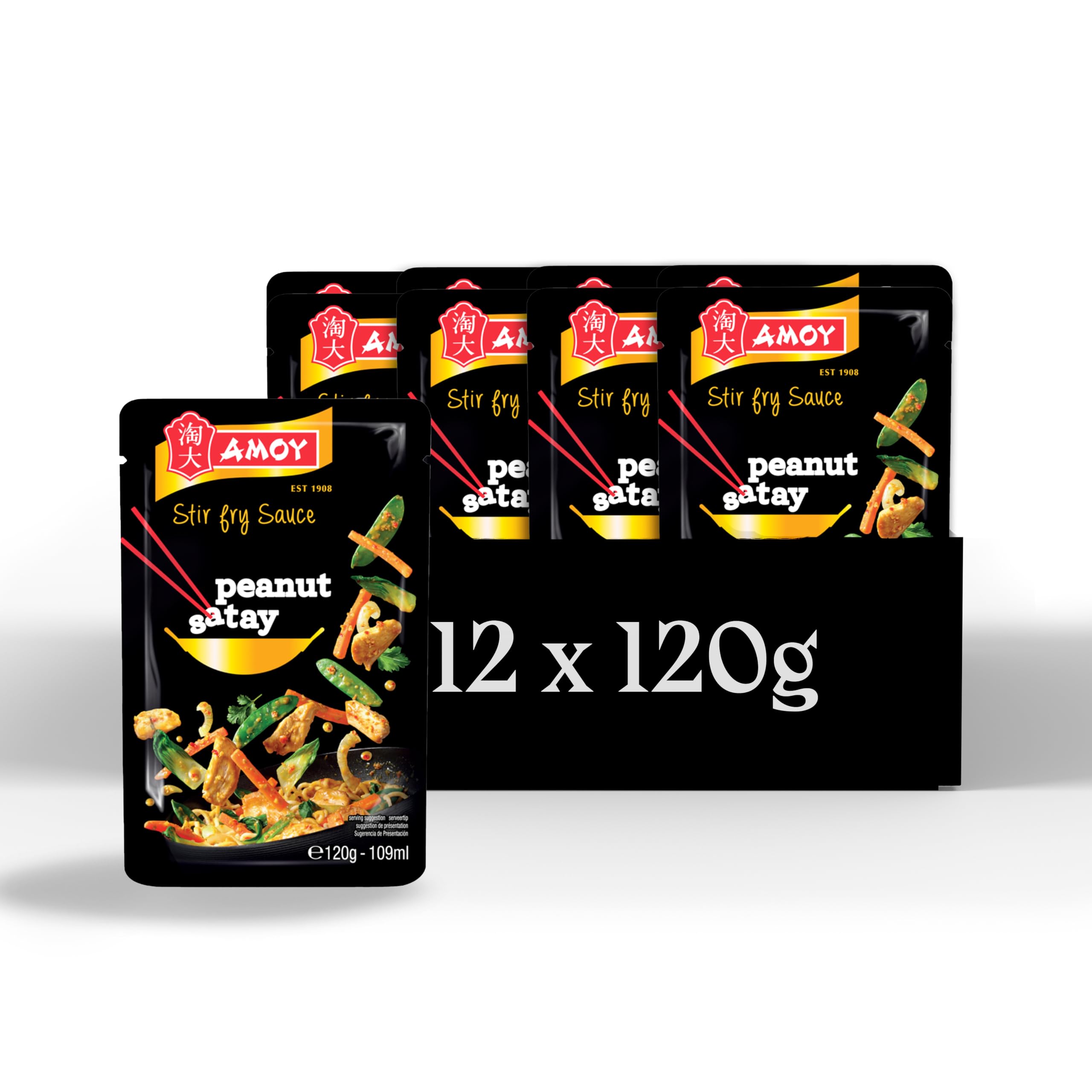 Amoy Peanut Satay Stir Fry Sauce 12x120g