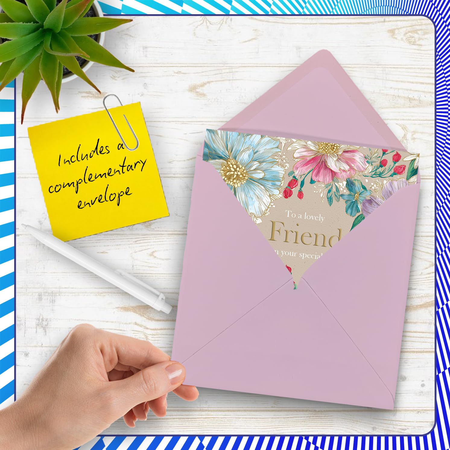 Stuff4 Friend Birthday Card - Special Greetings | 145mm x 145mm | Uncoated Interior 5
