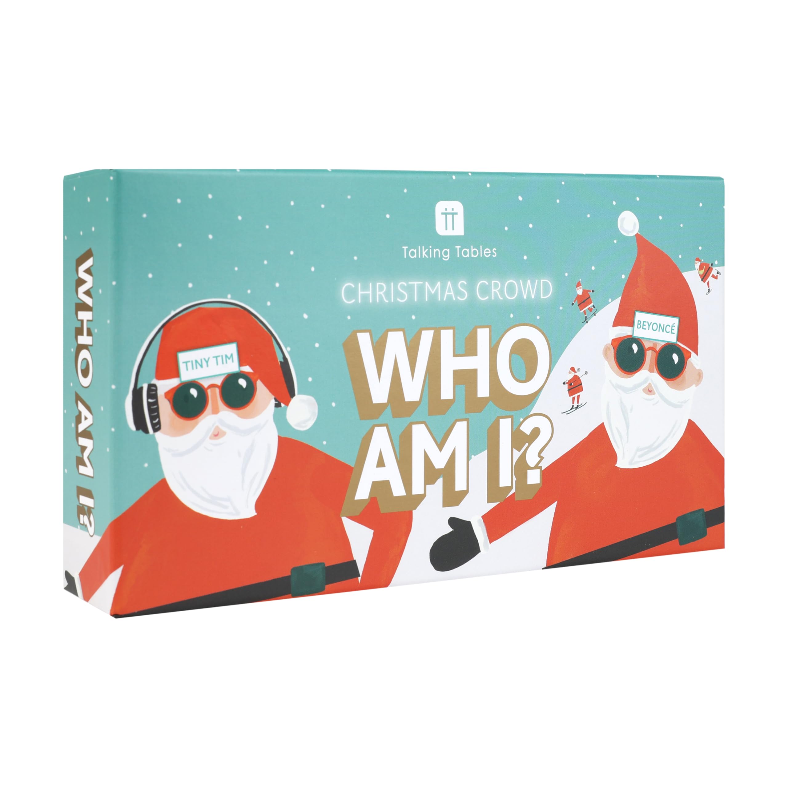 Talking Tables Who Am I? Christmas Quiz Game | Ages 7+ | 2+ Players | Includes 80 Cards & 8 Glasses 1