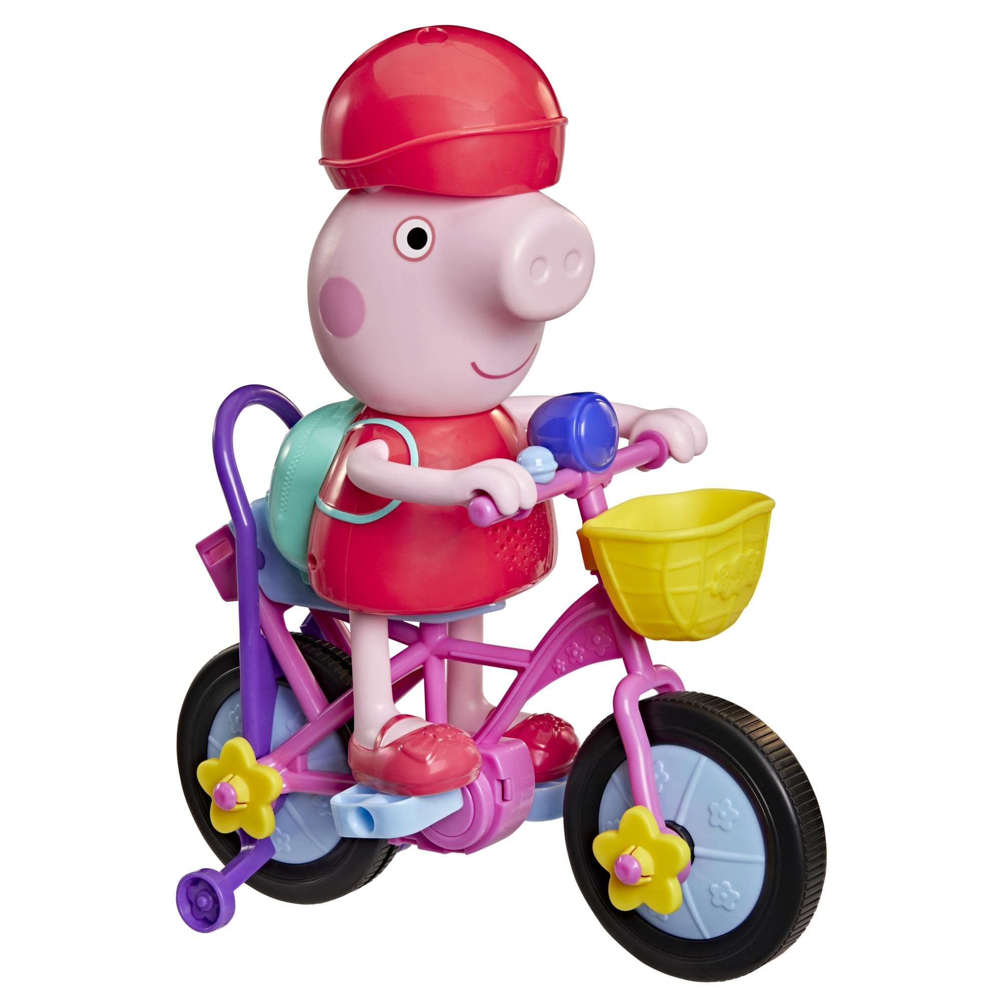 Peppa Pig Ready, Pedal, Go! Interactive Figure with Bike and Sounds - Ages 3+