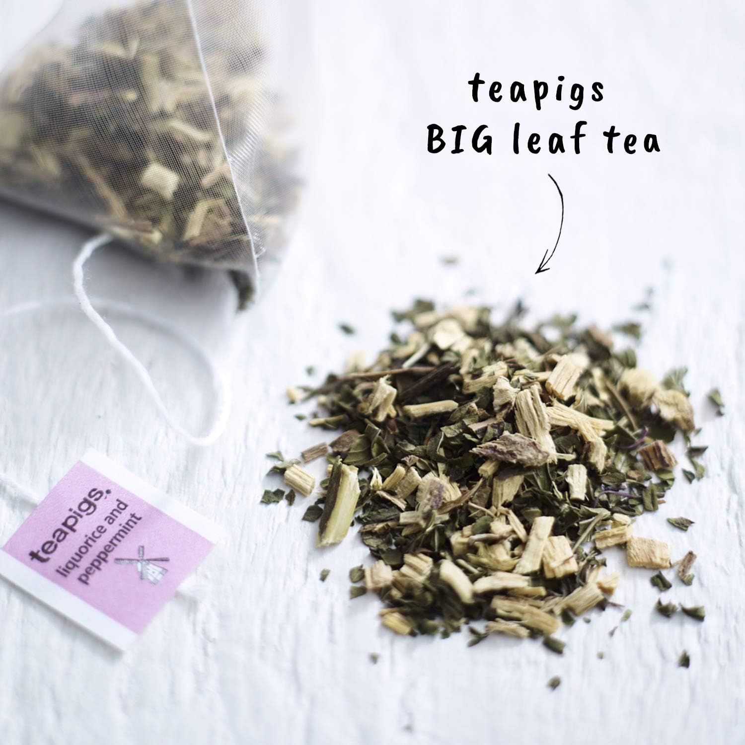 Teapigs Liquorice and Peppermint Tea - 50 Whole Leaf Tea Bags, Naturally Caffeine-Free Herbal Infusion 6