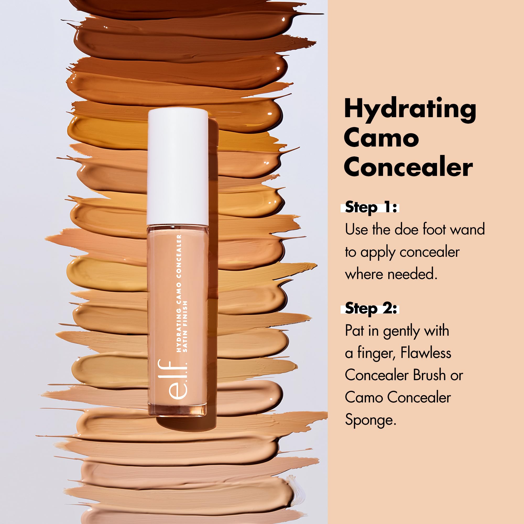 e.l.f. Hydrating Camo Concealer - Fair Warm, Satin Finish, High Coverage, 6ml 3