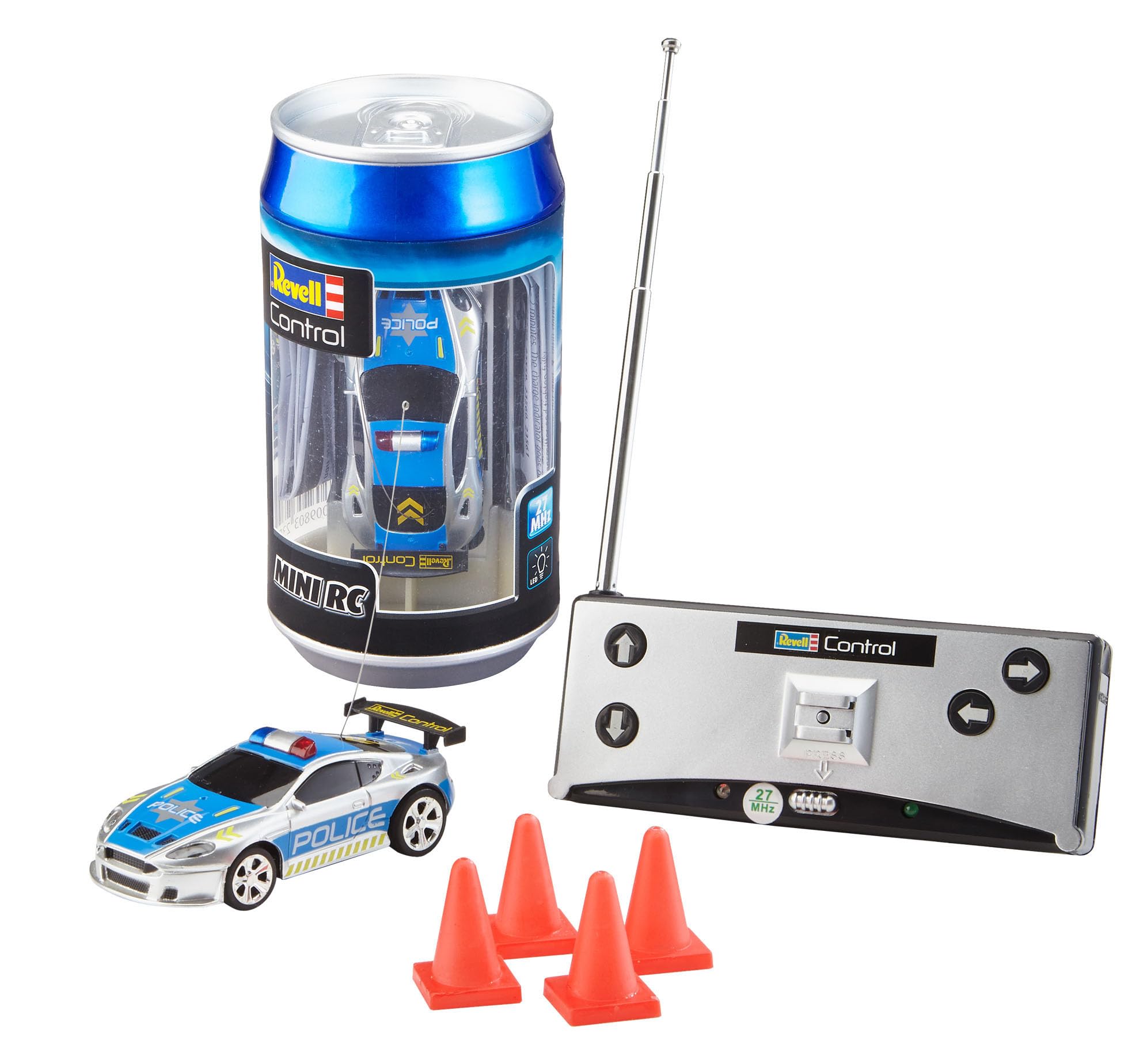 Revell 23559 Mini RC Police Car - 27MHz Remote Control with LED Lights, Fast Charging, Long Play Time 9
