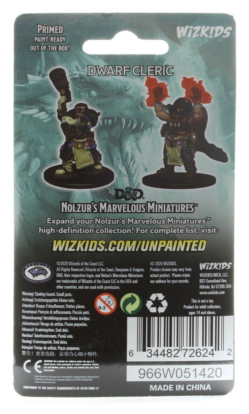 Dungeons & Dragons Nolzur's Marvelous Unpainted Miniatures - Dwarf Male Figure 3