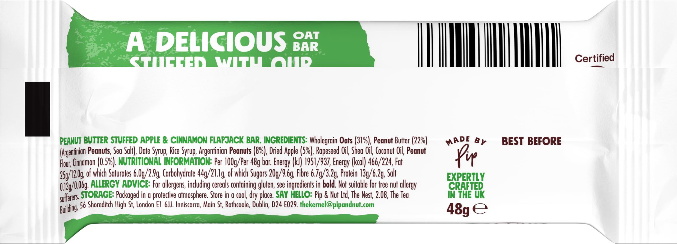 Pip & Nut Peanut Butter Stuffed Oat Bar Variety Pack - 15 Bars (Original, Chocolate, Apple & Cinnamon)